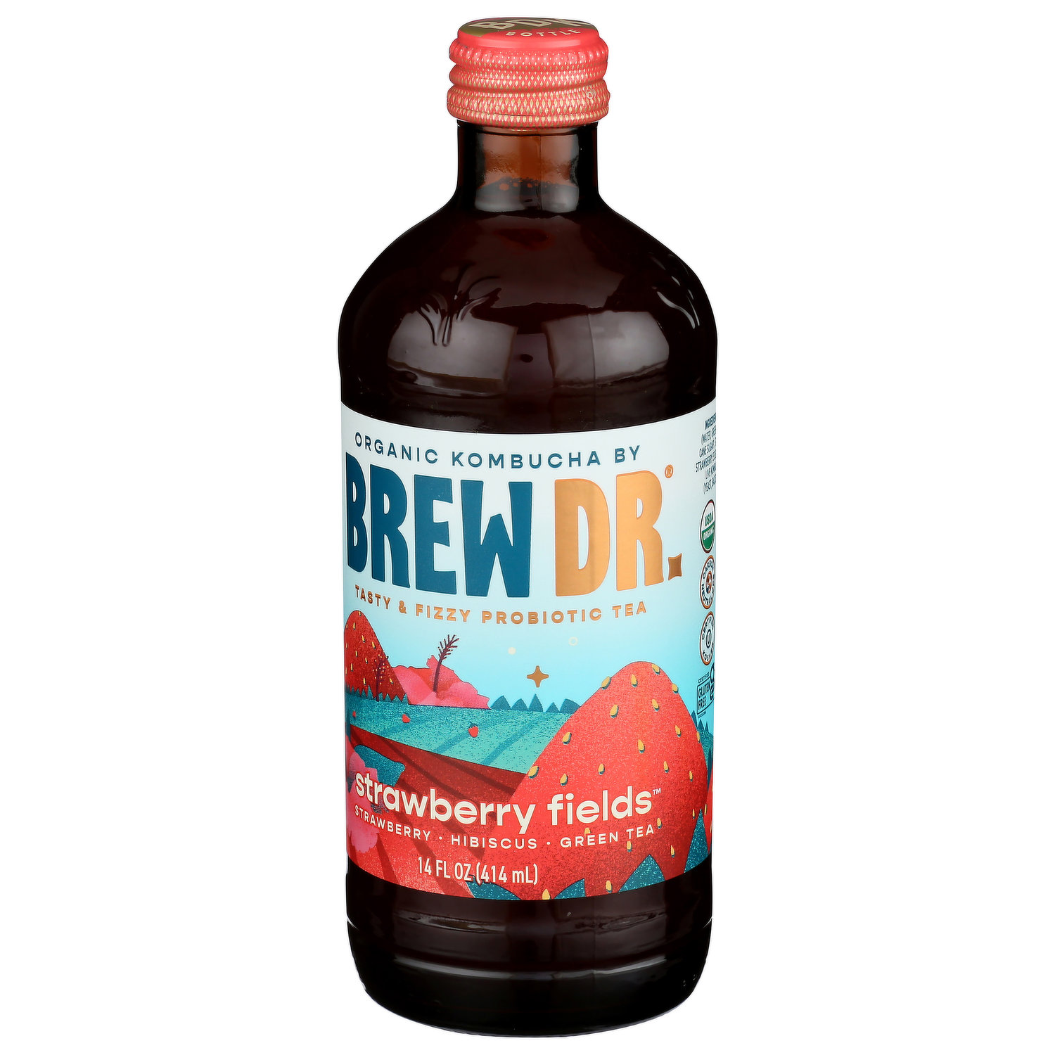 Brew Dr. Kombucha Organic Strawberry Fields Brookshire s