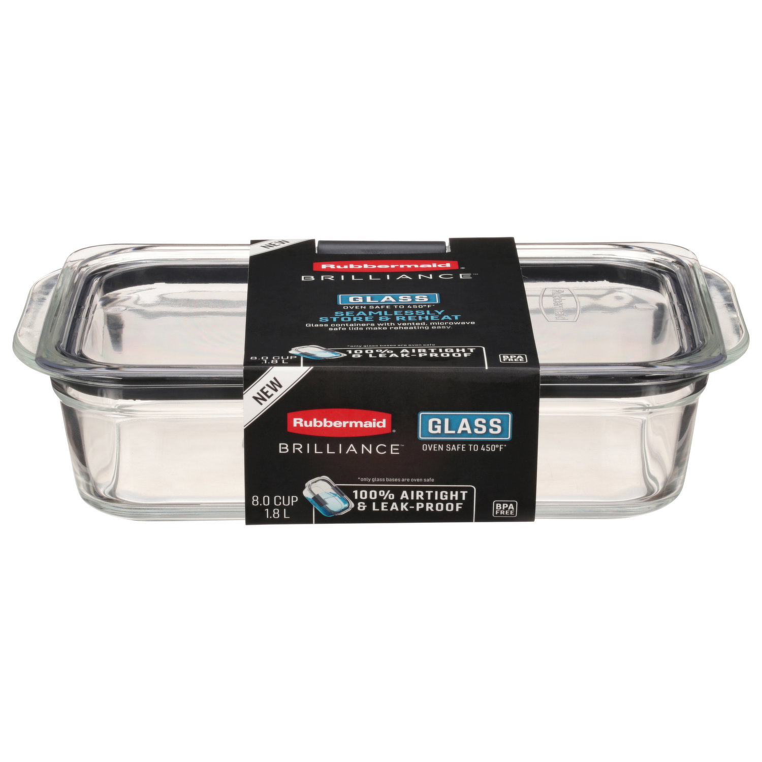 Rubbermaid Brilliance 4.7 C. Clear Rectangle Food Storage