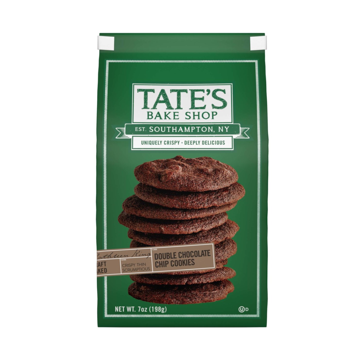 Tate's Bake Shop Tate's Bake Shop Double Chocolate Chip Cookies, 7 oz -  Brookshire's