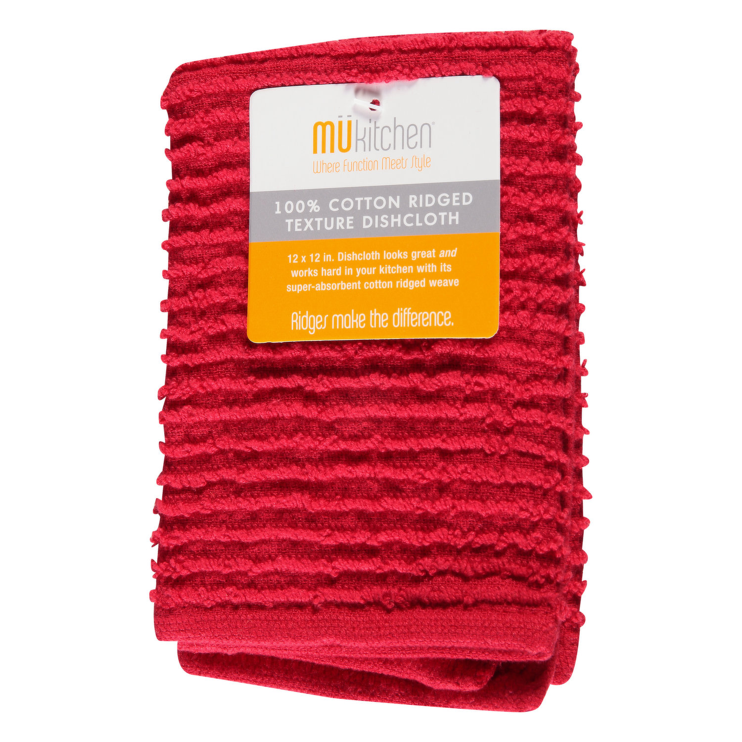 Mukitchen Sack Towels, Flour, White - 3 towels