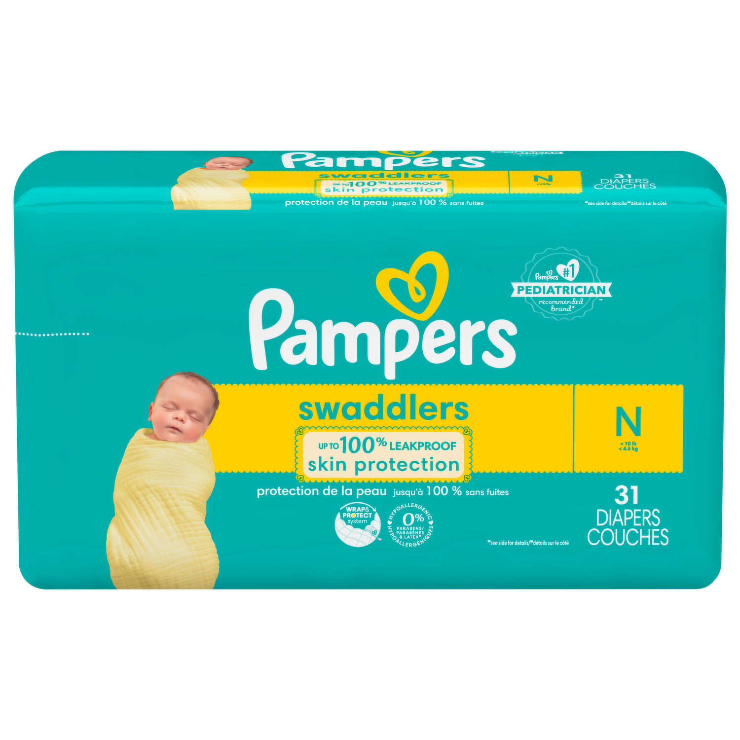 PAMPERS Premium Protection Taille 0 - 22 Couches