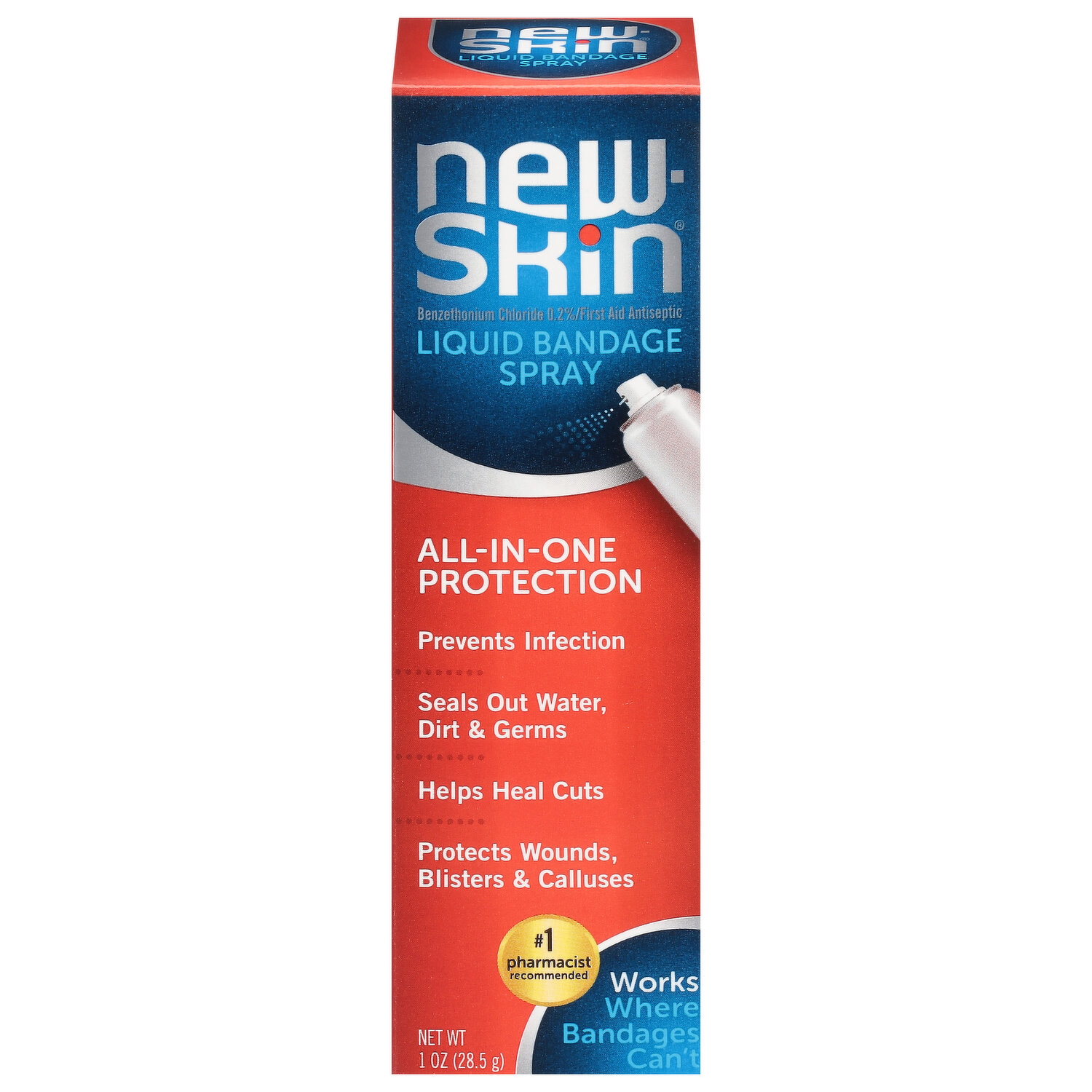 New Skin Sensitive Skin Liquid Bandage, Hypoallergenic Bandage for Minor  Cuts and Scrapes