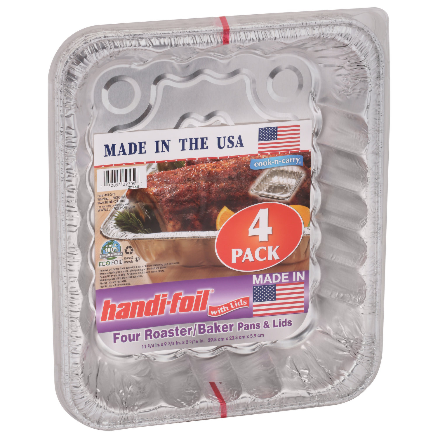 Handi-Foil Extra Large Storage Containers With Board Lids