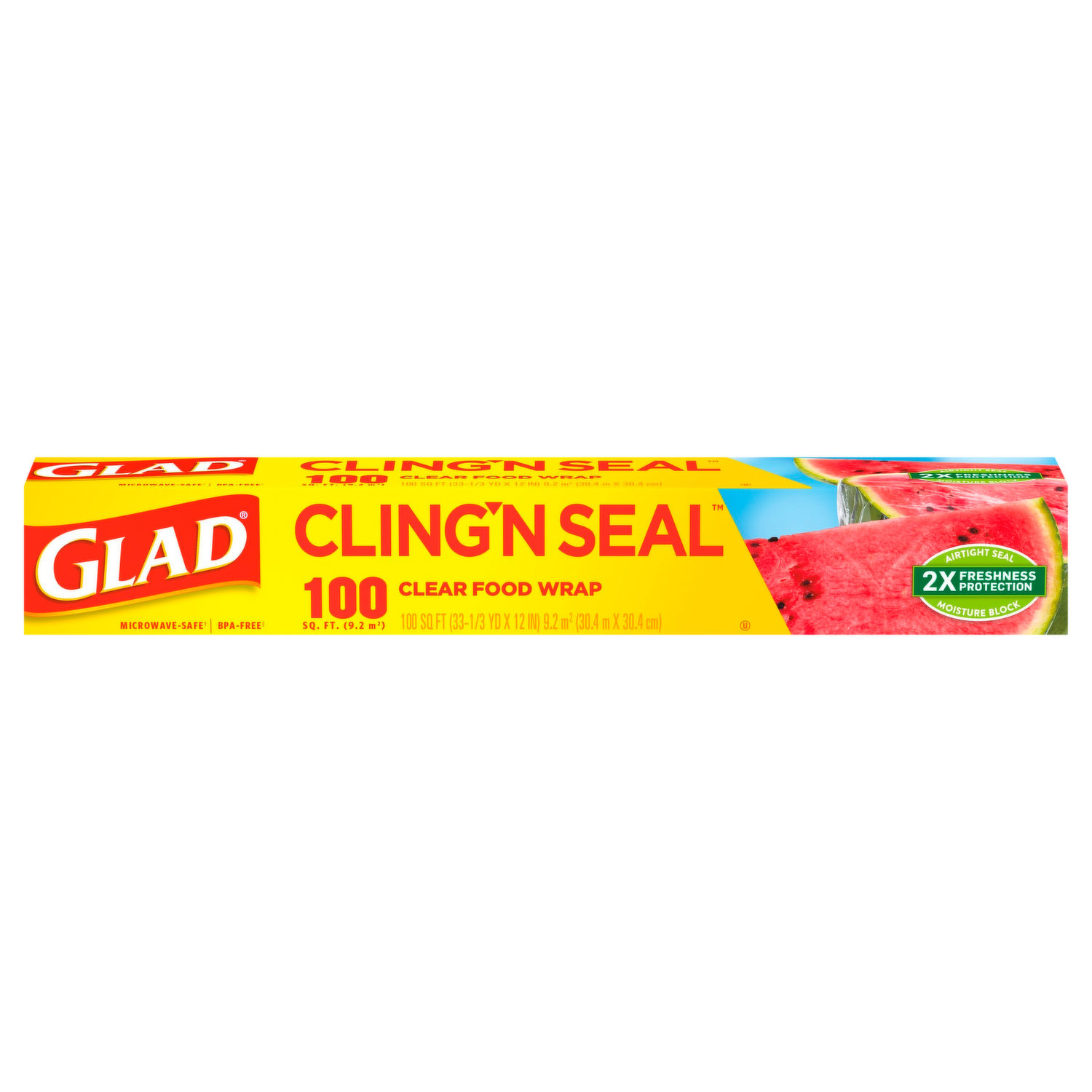 Glad Cling N Seal Plastic Food Wrap, 300 Square Foot Roll - 4 Pack (Package  May Vary)