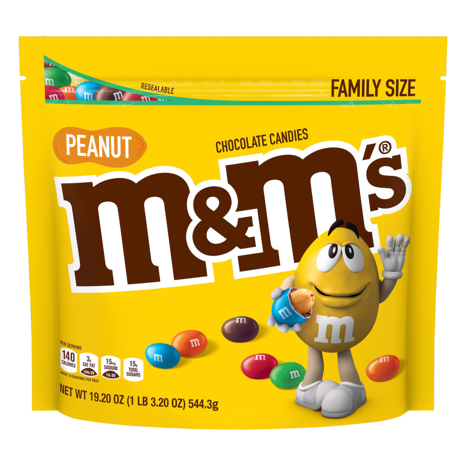 M&M'S Chocolate Candies, Peanut, Family Size