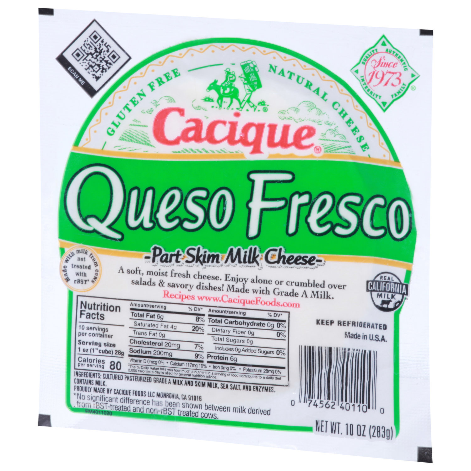 Cacique, Crema Mexicana Agria Sour Cream Nutrition Facts - Eat