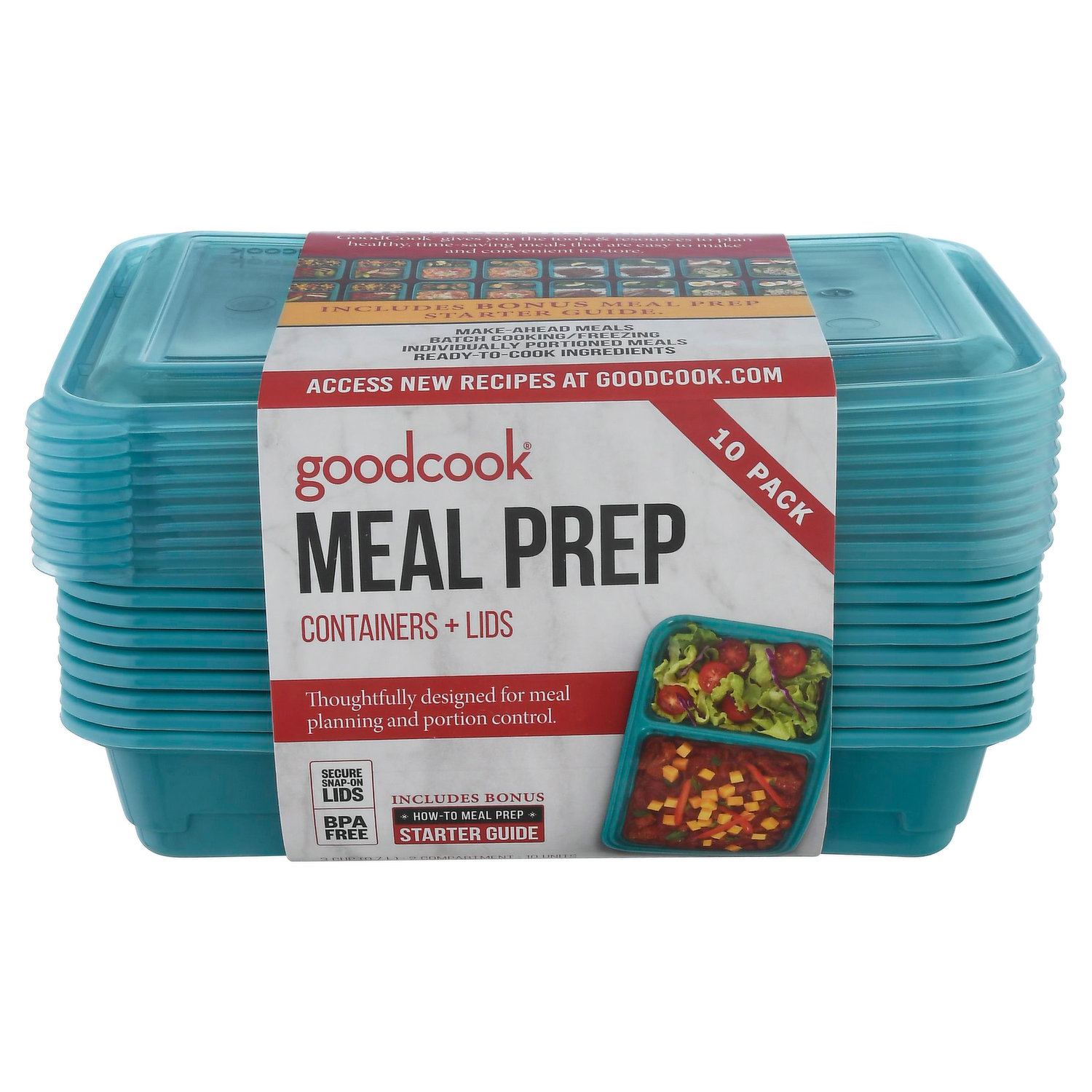 Goodcook Containers + Lids, 10 Pack - 10 containers+lids