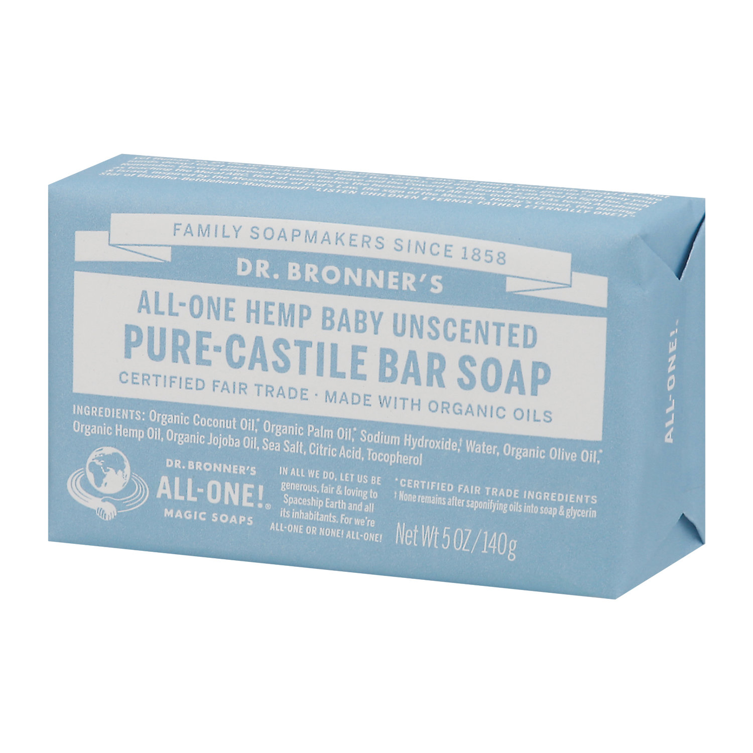 Hemp Baby Unscented Pure Castile Bar Soap