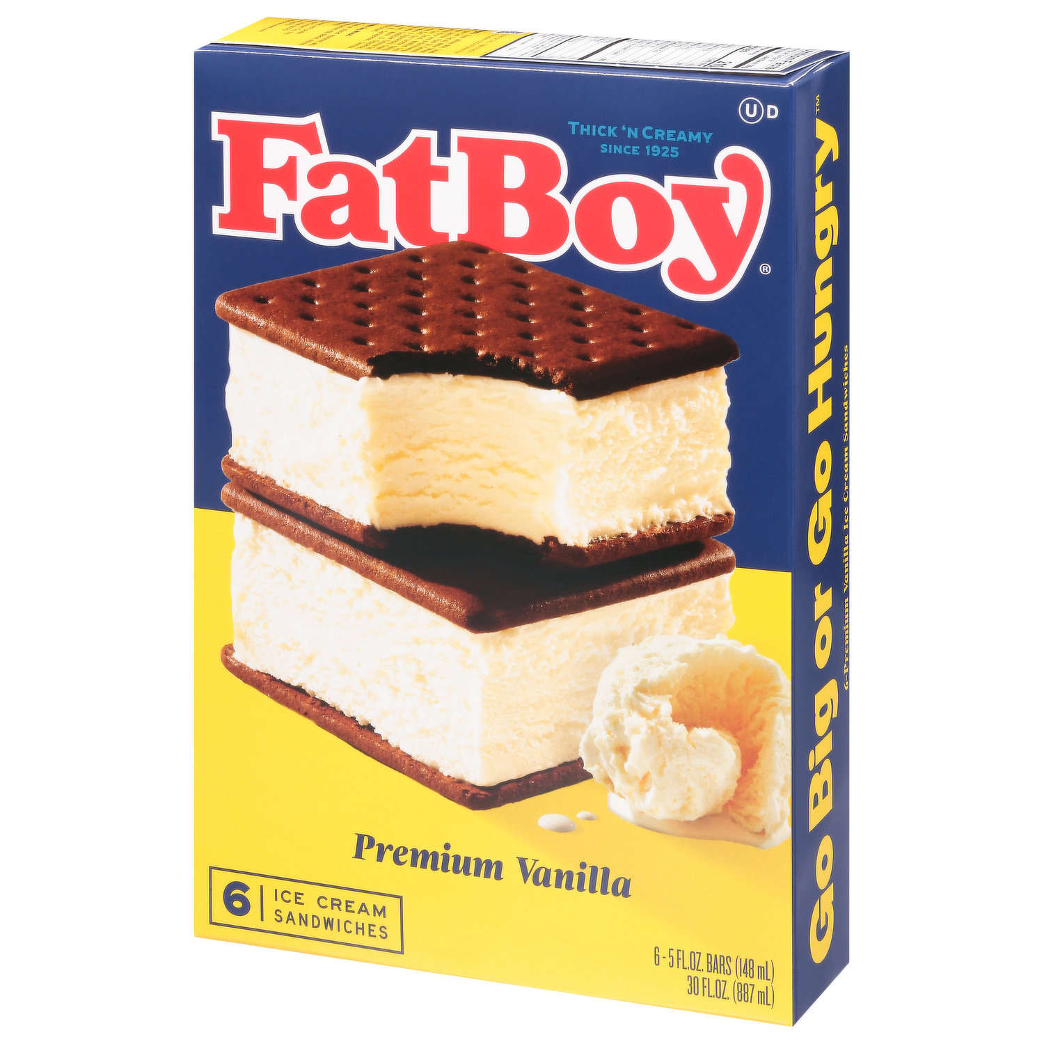 FatBoy Ice Cream  NEW! Famous FatBoy Vanilla Tub!