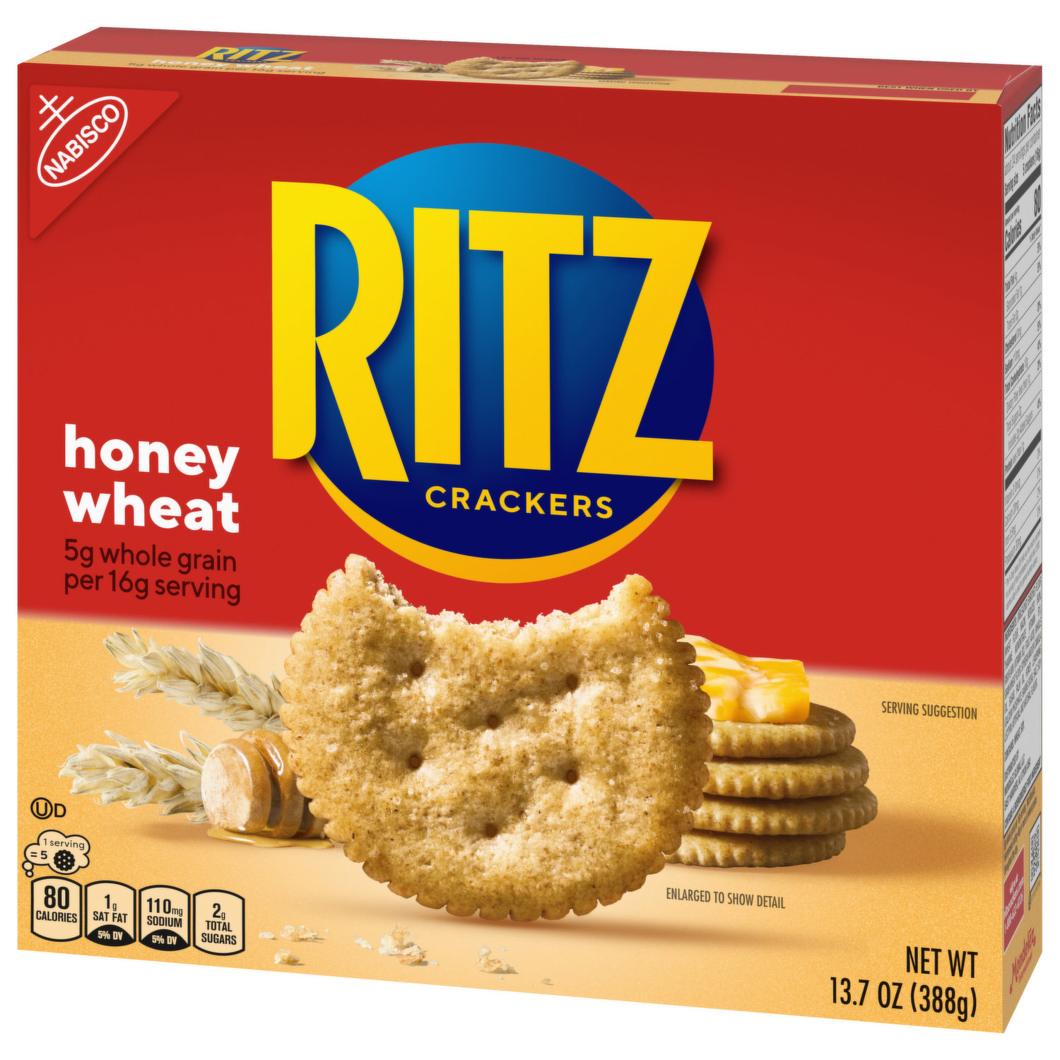 RITZ Peanut Butter Sandwich Crackers, Family Size, Pack of 16