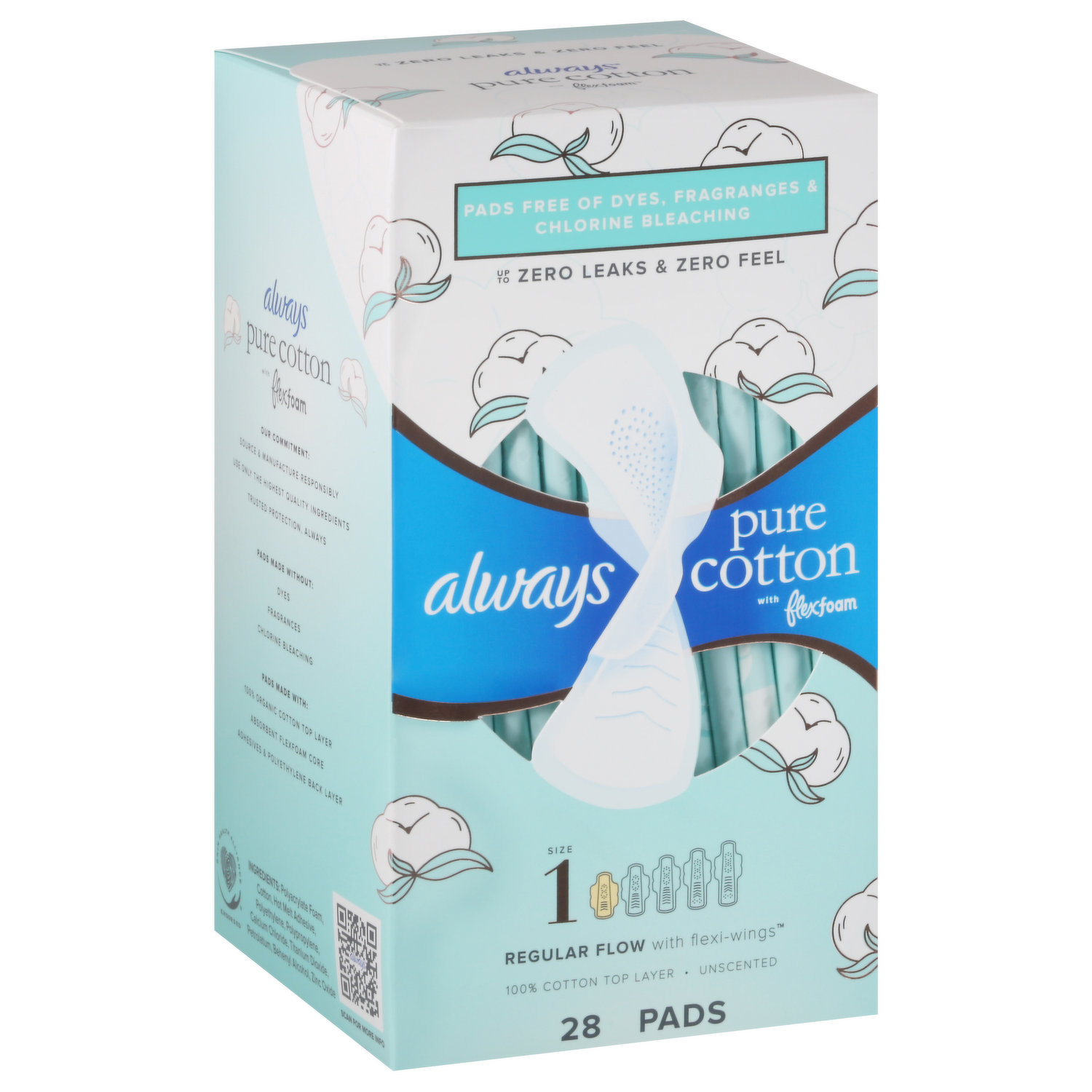 Always Organic Cotton Protection Ultra Normal Wings Sanitary