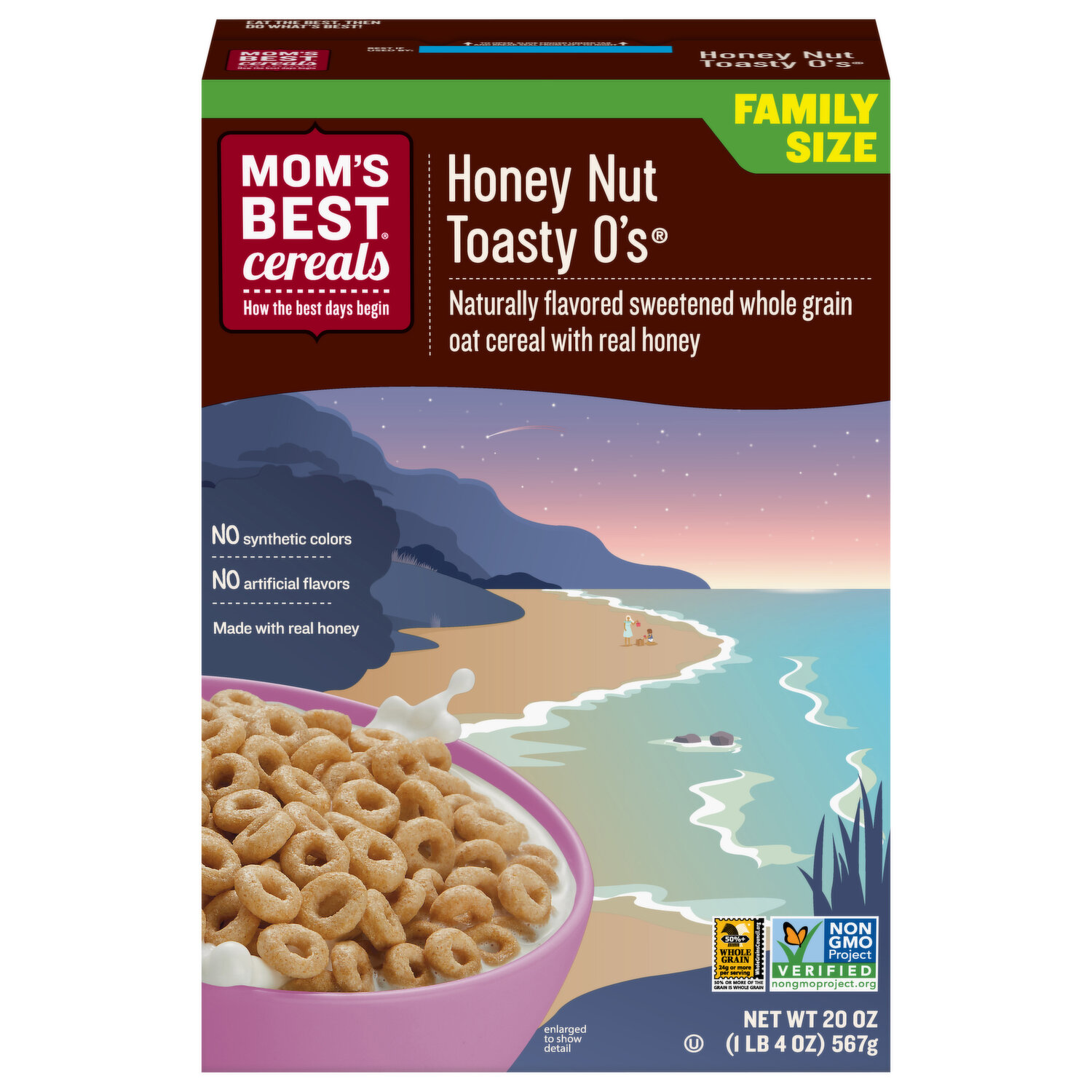 Mom's Best Cereal, Honey Nut Toasty O's, Family Size - FRESH by