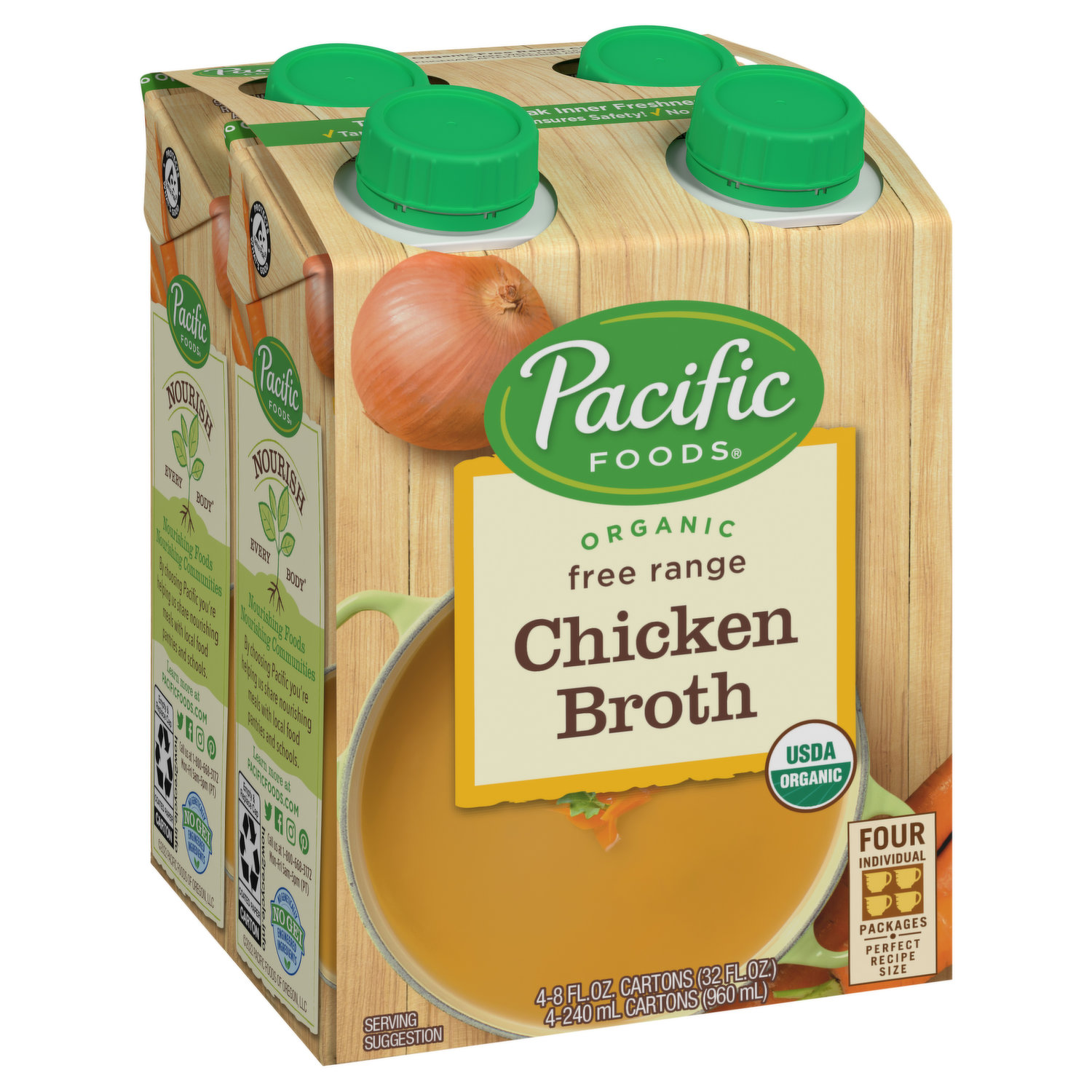 CADIA ORGANIC FREE RANGE CHICKEN BROTH, 32 OZ. - Dutchmen Organics