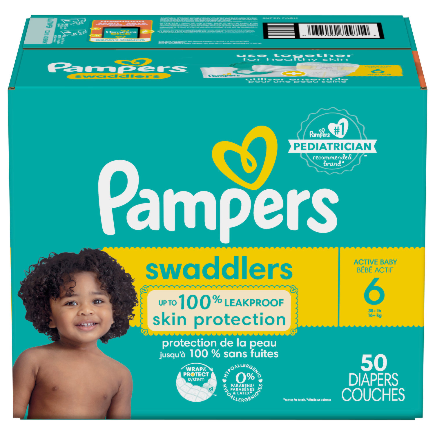 Pampers - 22 Couches Pampers Premium Protection, Taille 0, - de