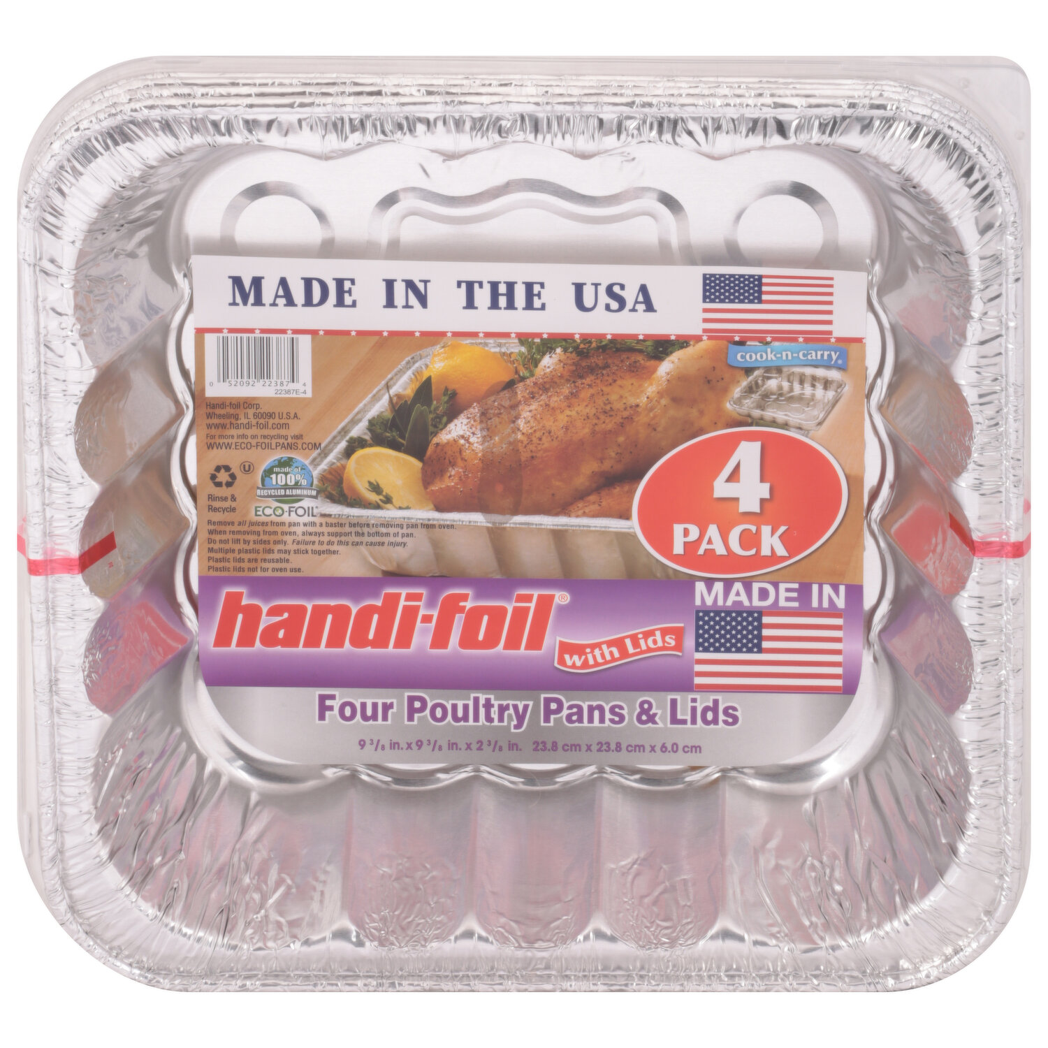 Handi-Foil Pans, with Grease Absorbing Liner, Healthy Roaster, Baker