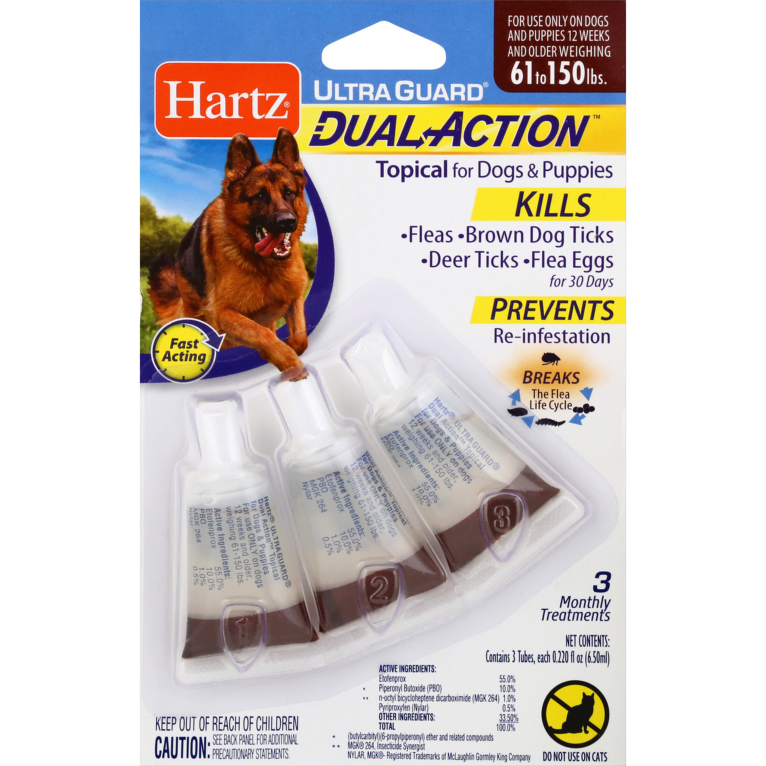 can i use hartz ultraguard for dogs on cats