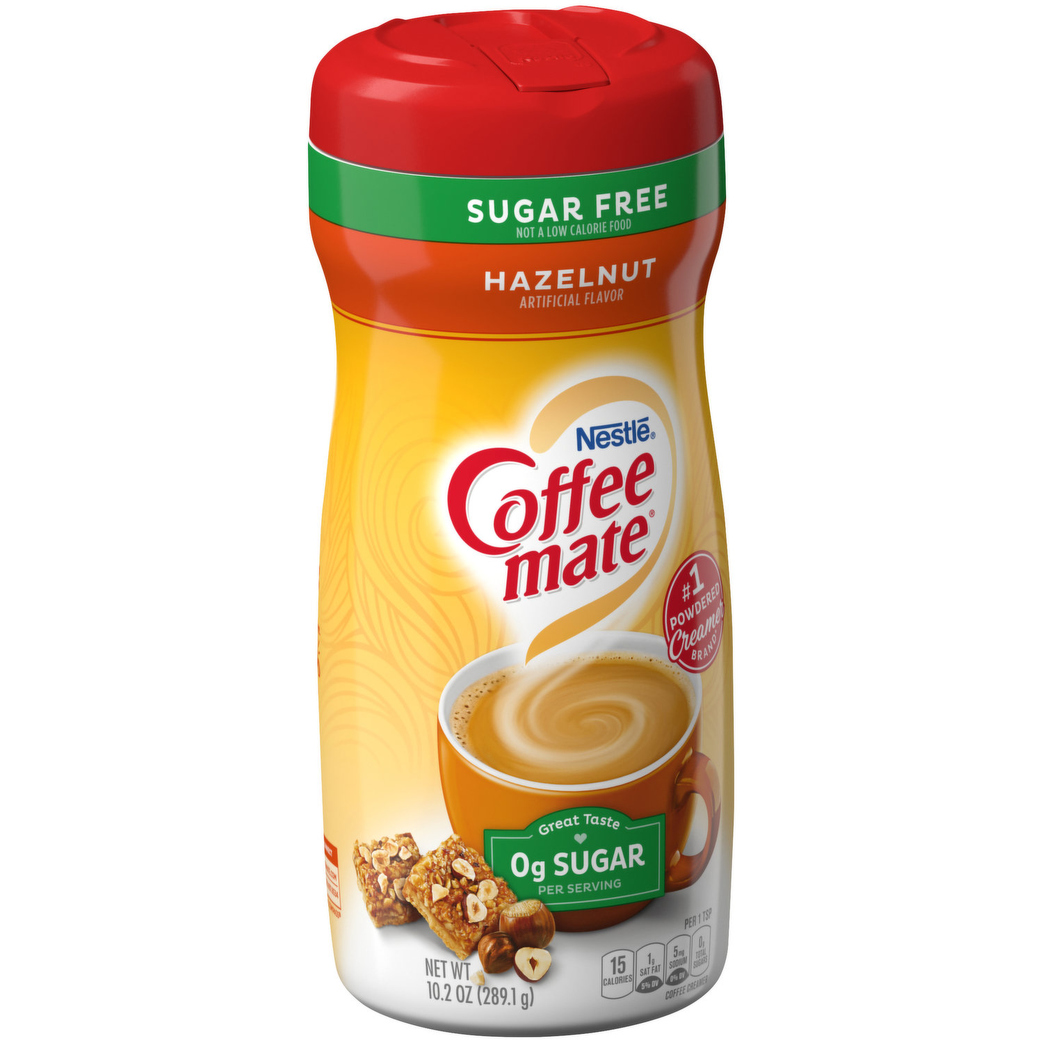 Nestlé Coffee-mate Hazelnut Coffee Creamer 15 oz. Plastic Container  Nutrition Facts - Eat This Much