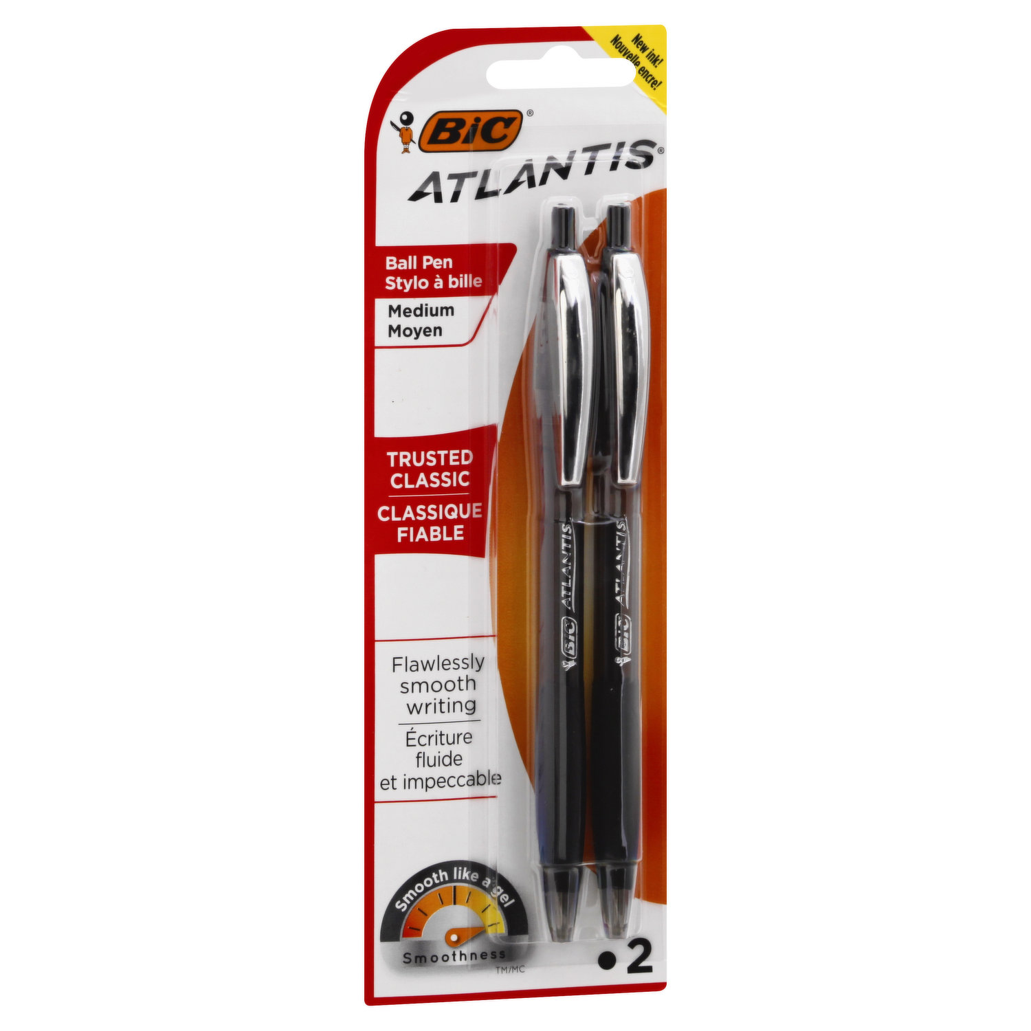 Bic Ball Pen, Classic, 4 Color, Medium (1.0 mm)