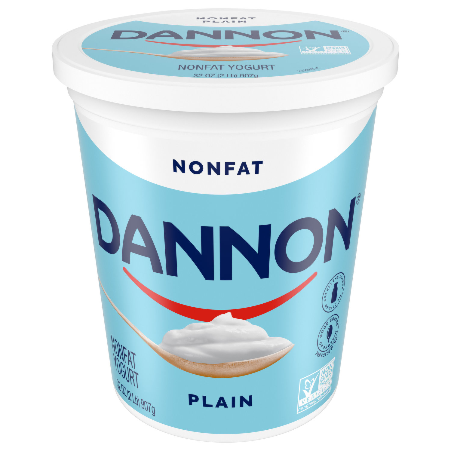 Great Value Greek Plain Nonfat Yogurt, 5.3 oz Cups (Plastic