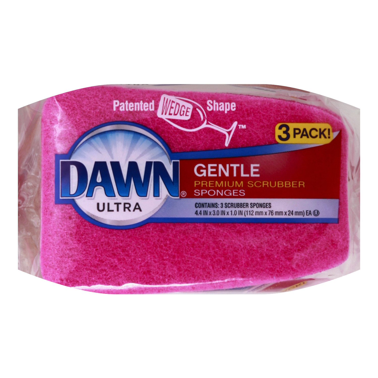 Dawn Non-Scratch Scrubber Sponges, 6 Pack