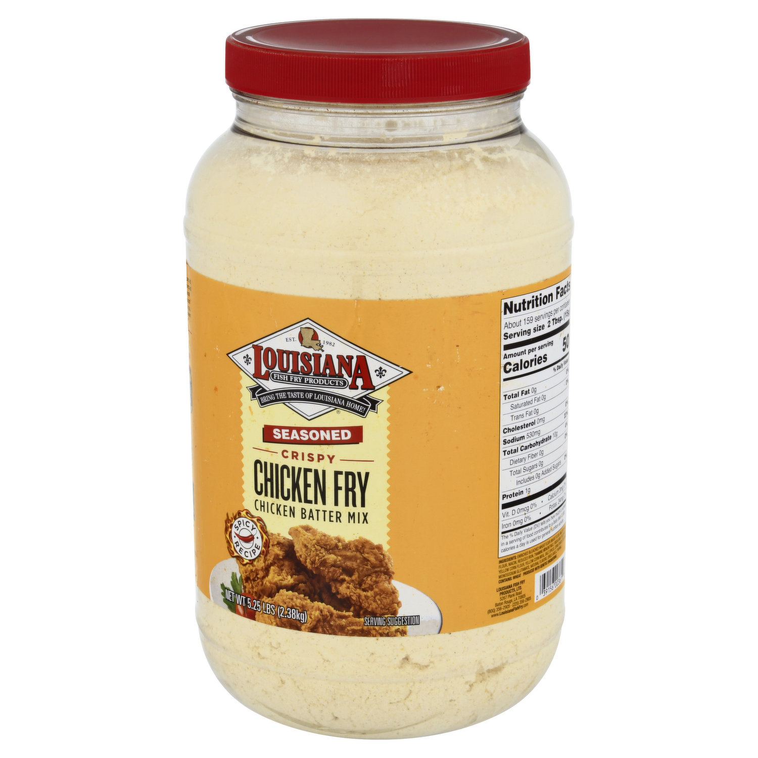 Louisiana Fish Fry Seasoned Spicy Crispy Chicken Fry Batter Mix, 9