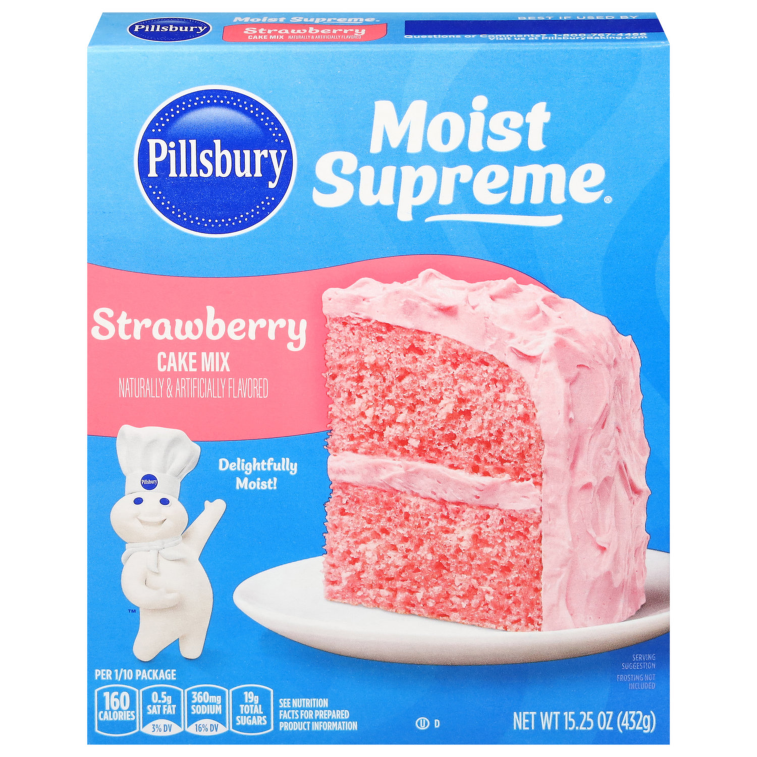 Amazon.com : Pillsbury Stars & Stripes Cake Mix, Vanilla, 15.25 oz :  Grocery & Gourmet Food