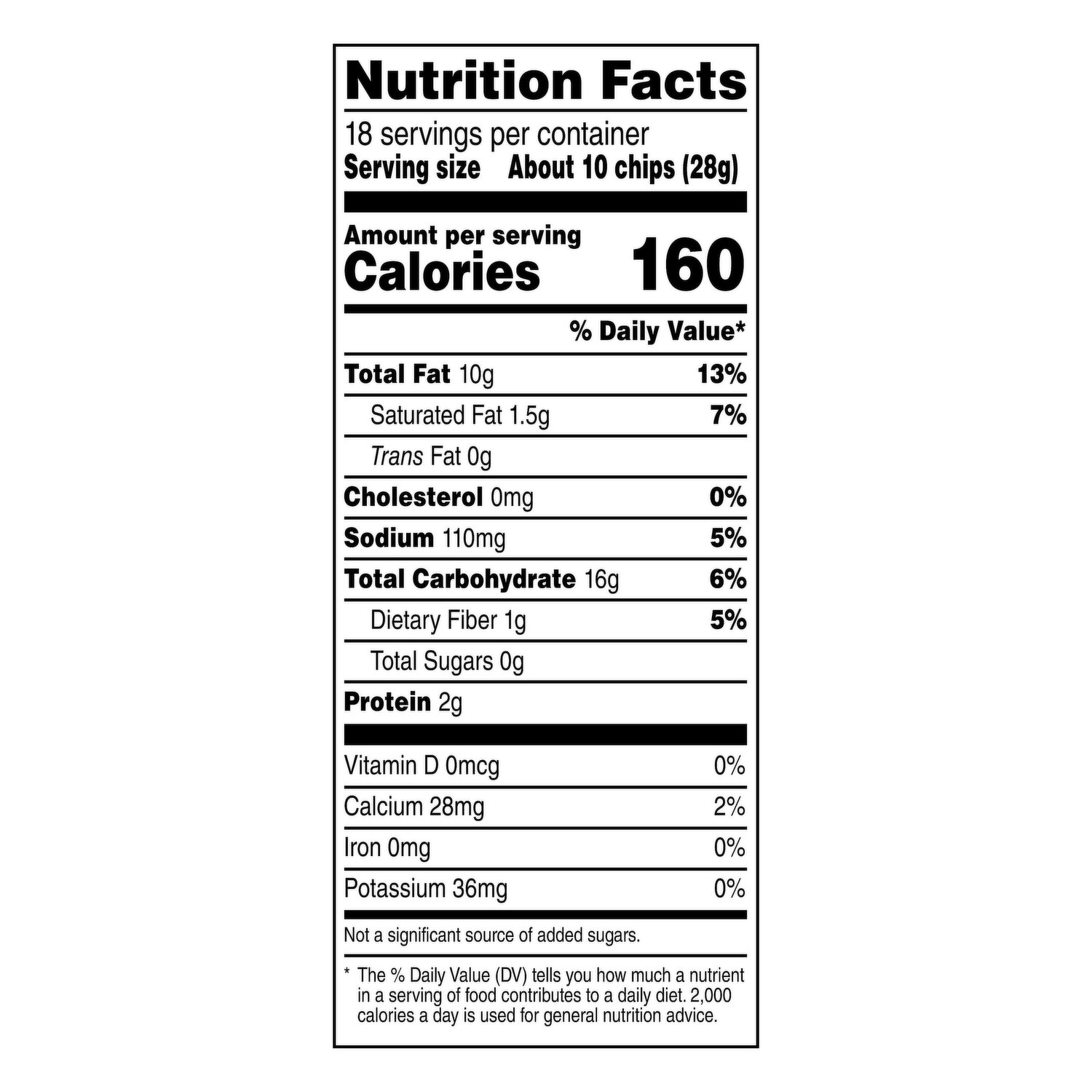 fritos chips nutrition facts