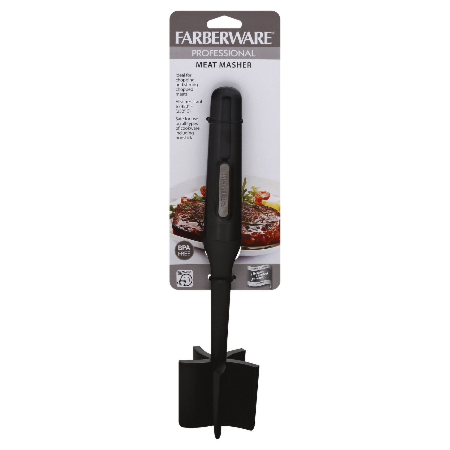Farberware - 5241284 Farberware Pro Meat Masher, 10-Inch, Aqua Sky