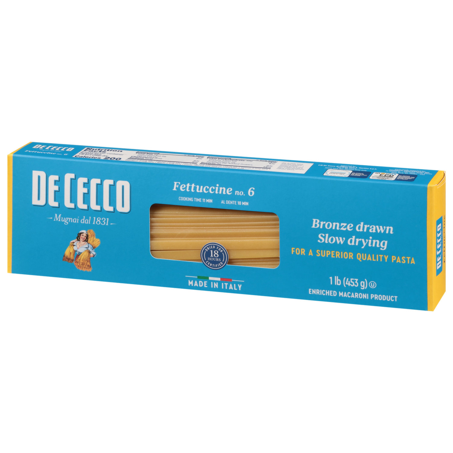 De Cecco Fettuccine, No. 6, Slow Dried