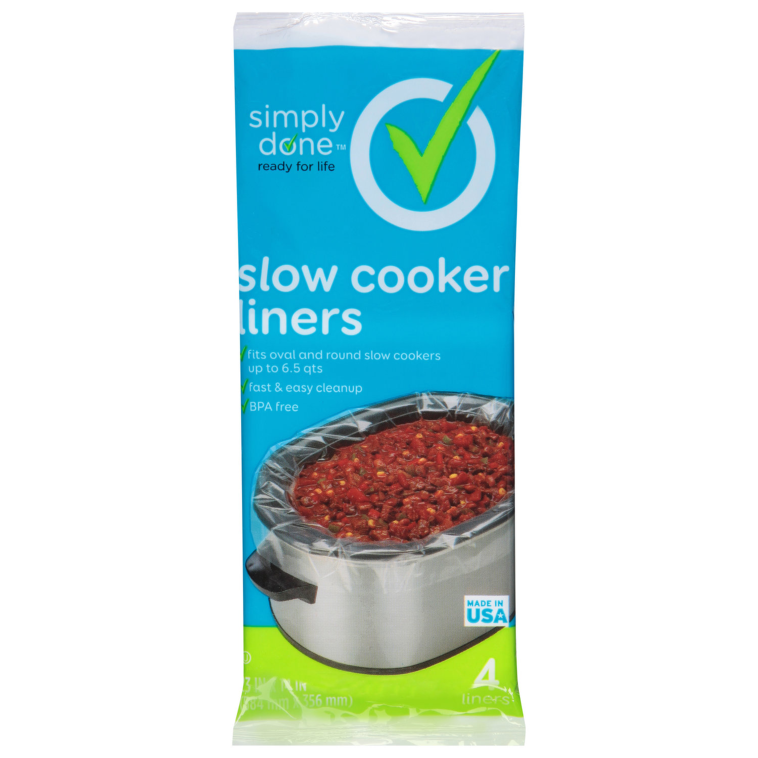 Signature Select Slow Cook Liners Regular Size - 4 Count - Tom Thumb