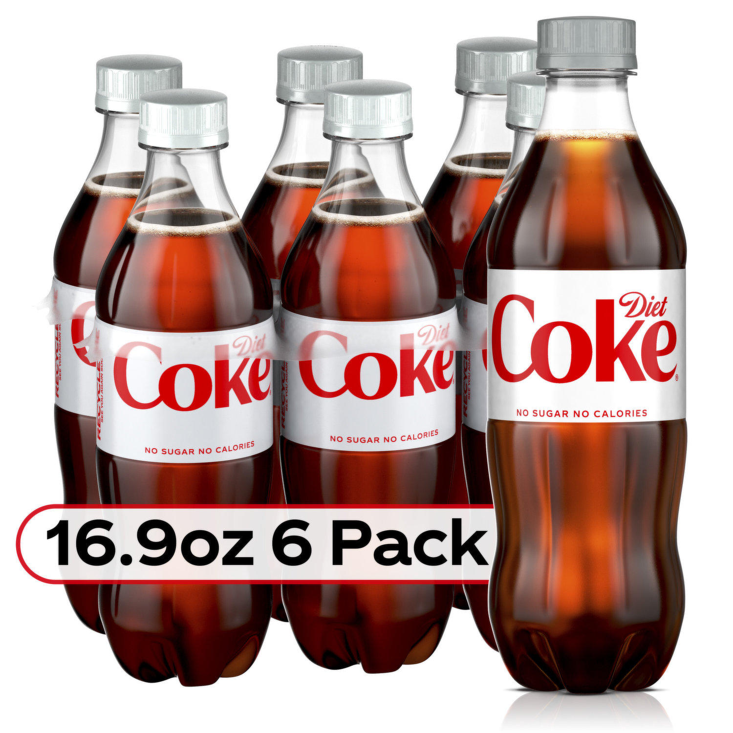 Coca-Cola Cola, Zero Calorie, Zero Sugar, 6 Pack - Brookshire's