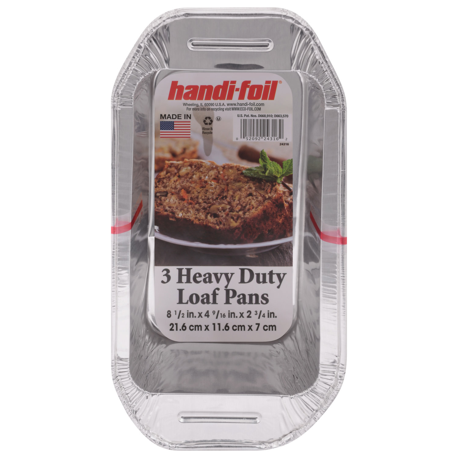 Handi-foil Cook-n-Carry 4 Aluminum Muffin Pans with 4 Lids and 24 Bake Cups