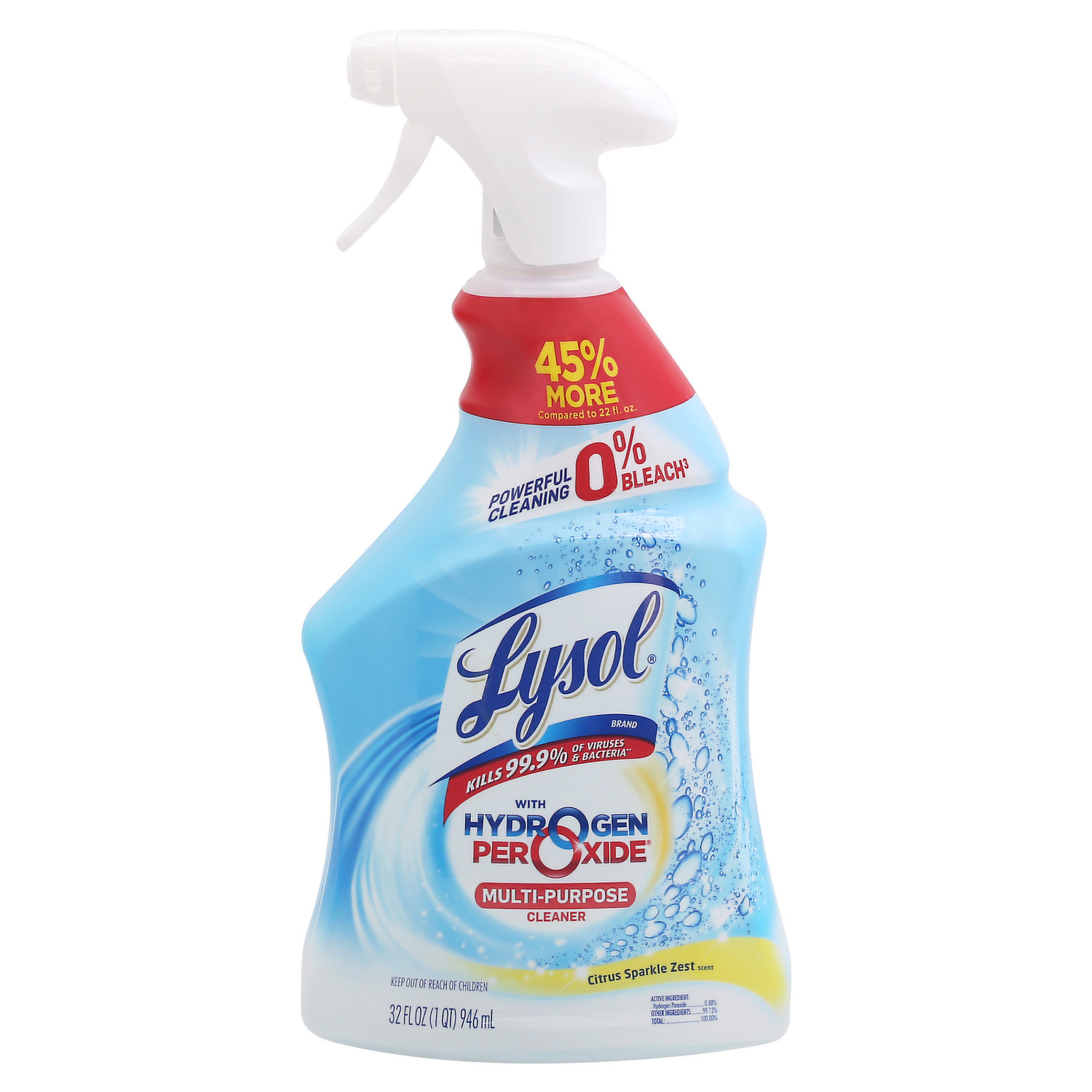 Lysol Multi Surface Cleaner, Clean & Fresh, Sparkling Lemon & Sunflower  Essence Scent 40 Fl Oz, Multi-Purpose & Specialty