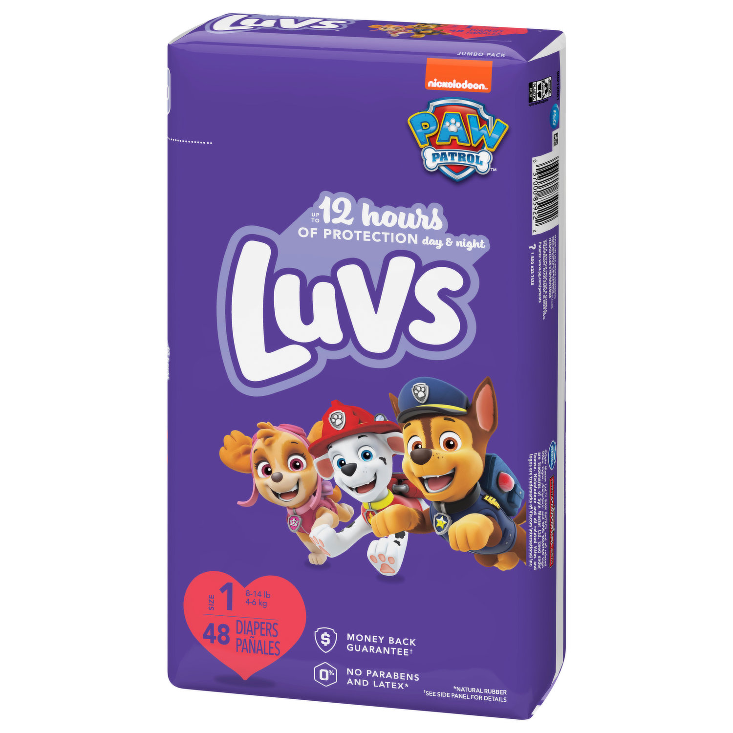 Luvs Diapers, Paw Patrol, 1 (8-14 lb), Jumbo Pack