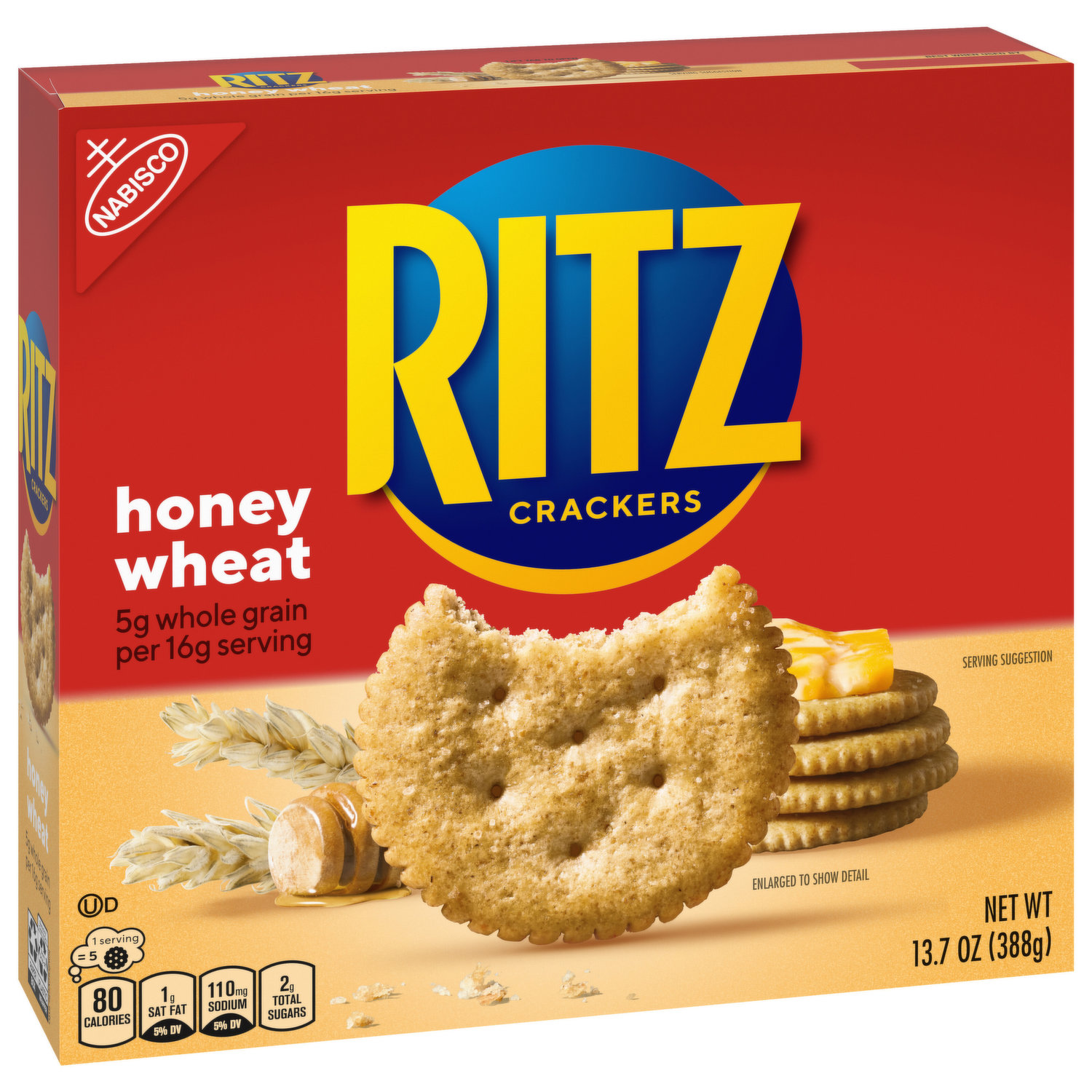 RITZ Peanut Butter Sandwich Crackers, Family Size, 16 - 1.38 oz Packs