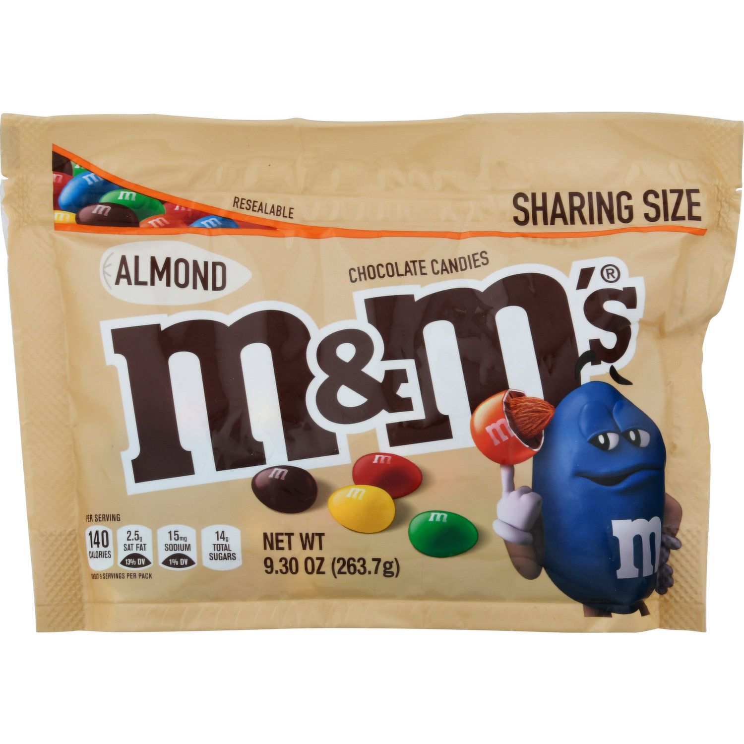 M&M'S Milk Chocolate Candy Family Size Bag, 19.2 oz - Baker's