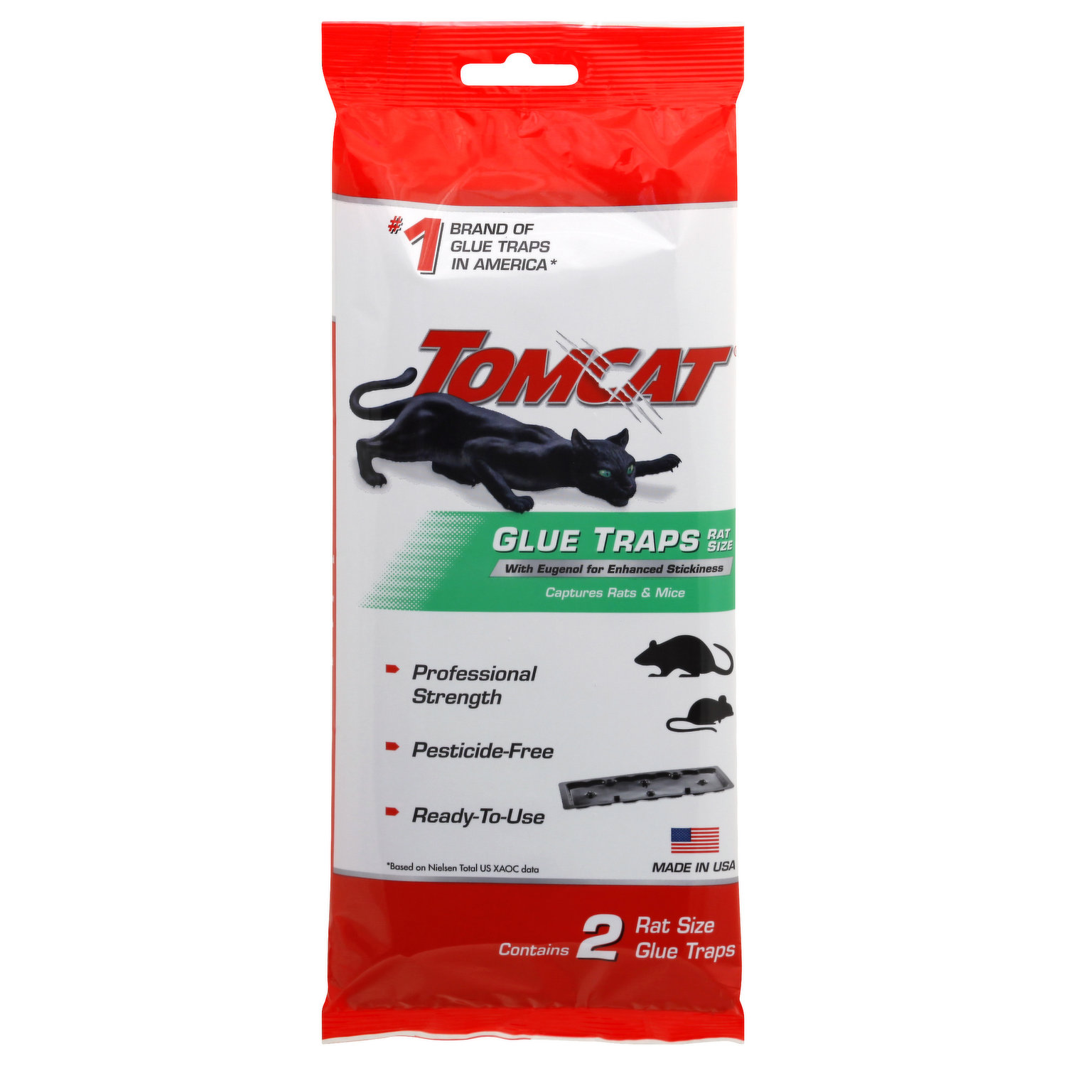 Tomcat Super Hold Glue Traps Mouse Size, Ready-To-Use, 4 Traps 