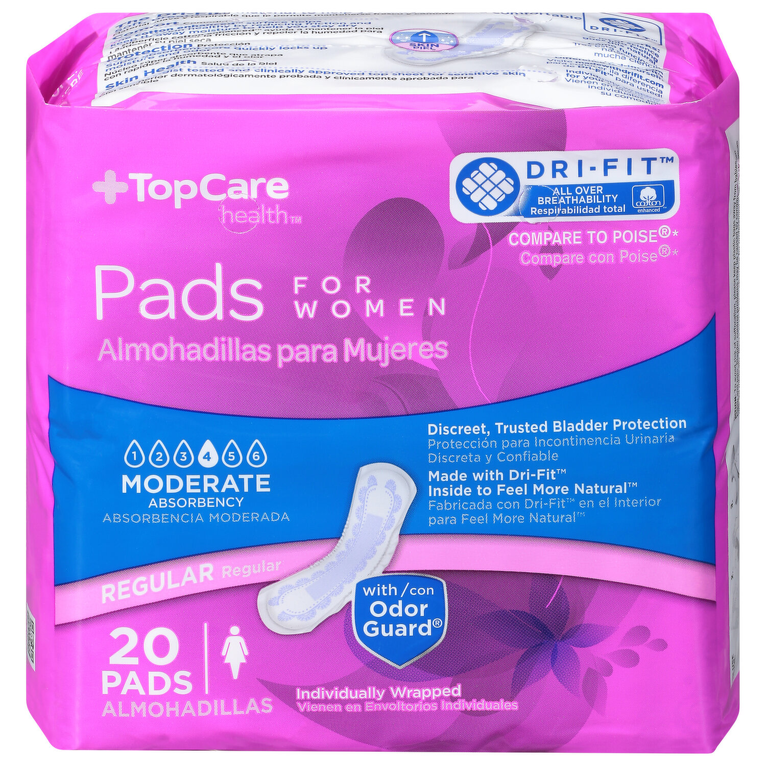 Top Care Incontinent Pads For Men, 1 each