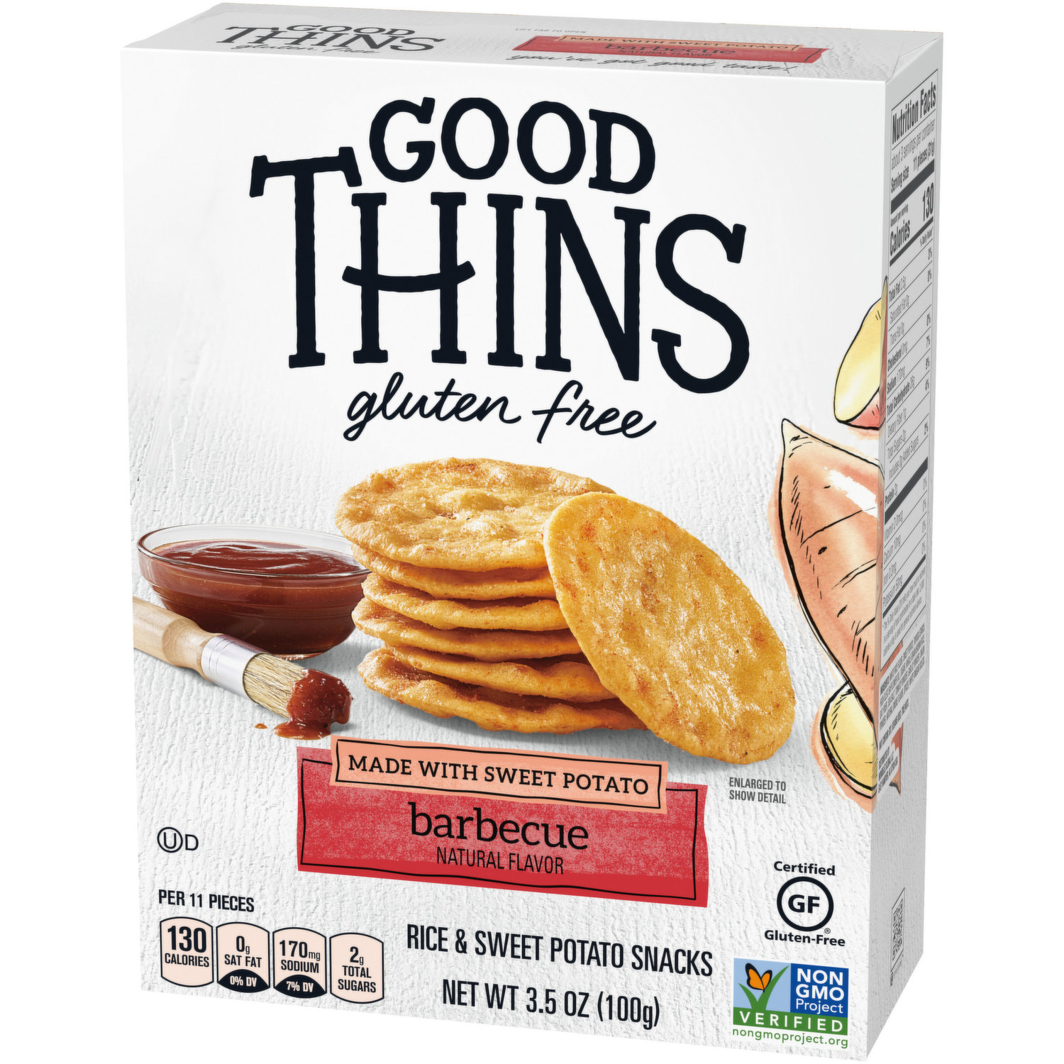 Good Thins Corn & Rice Snacks, Gluten Free, Jalapeno & Lime - 3.5 oz