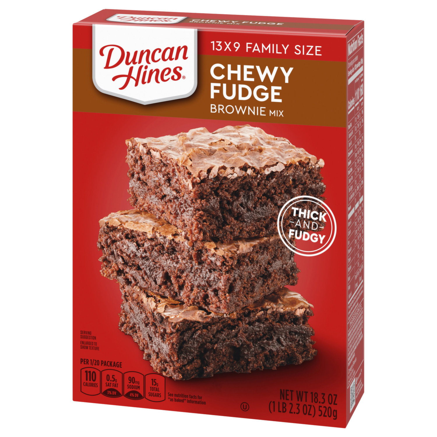 Duncan Hines Brownie Mix, Chewy Fudge, Family Size - Brookshire's