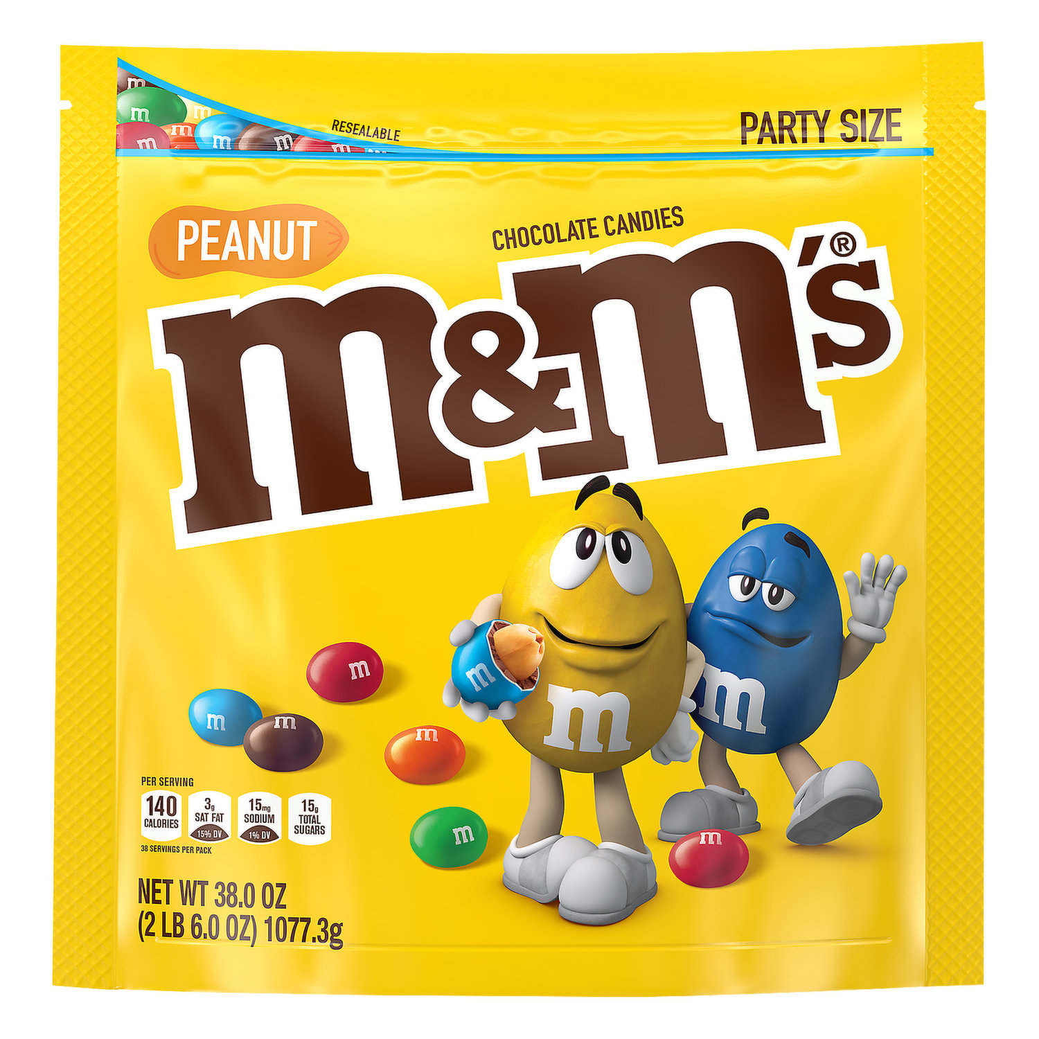 Save on M&M's Chocolate Candies Peanut Red White & Blue Mix Party