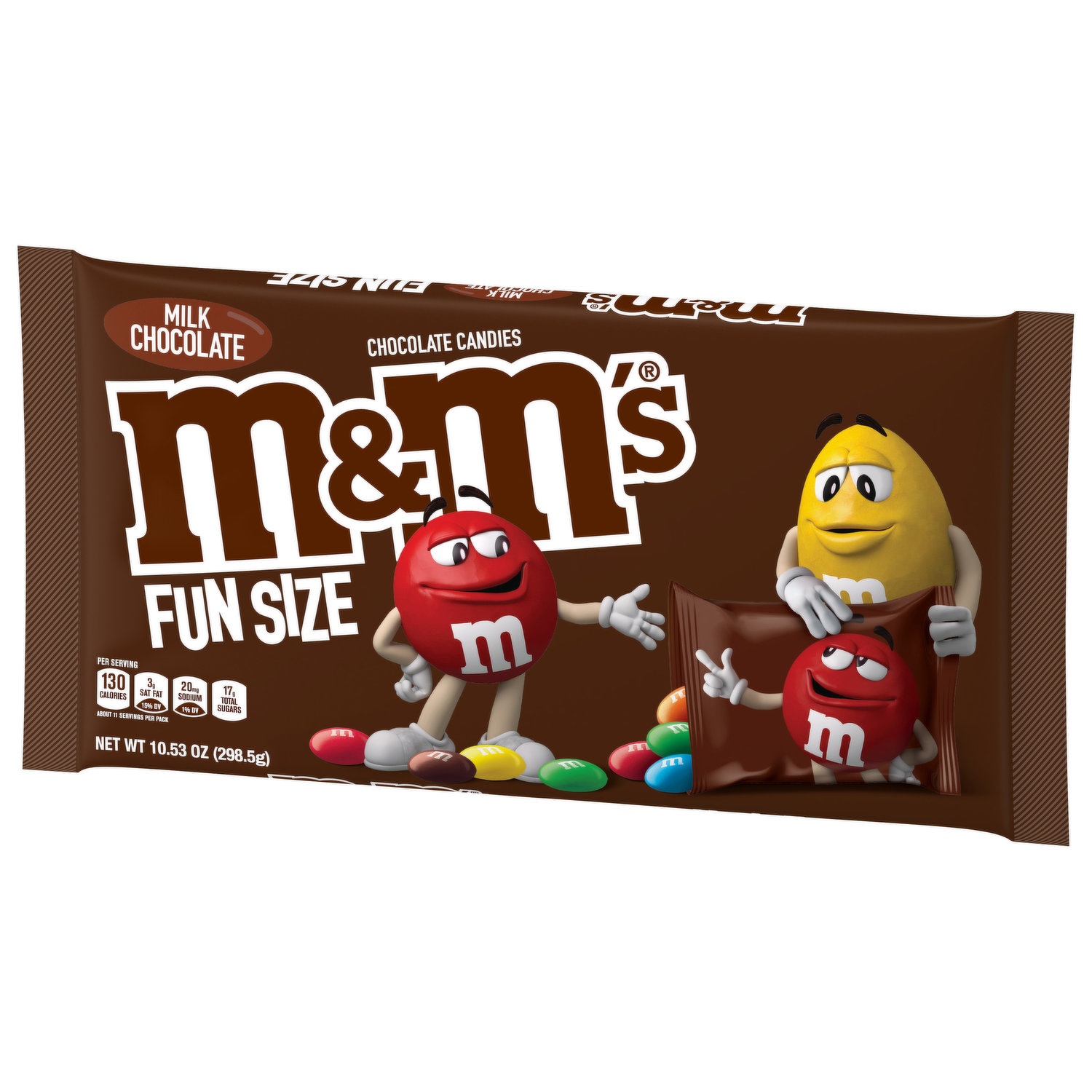 fun size m&m nutrition label