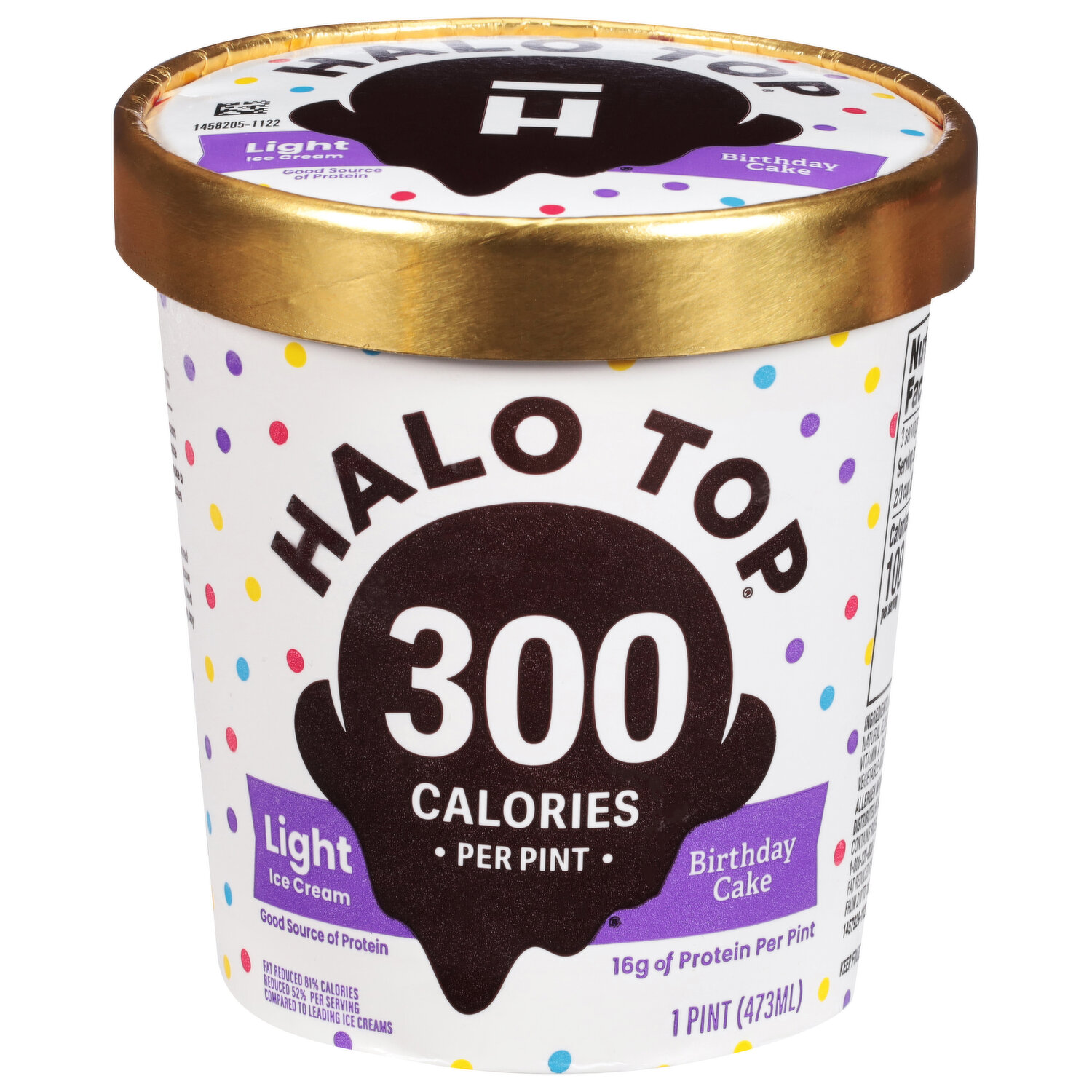 Halo Top Birthday Cake Light Ice Cream Pint – BevMo!