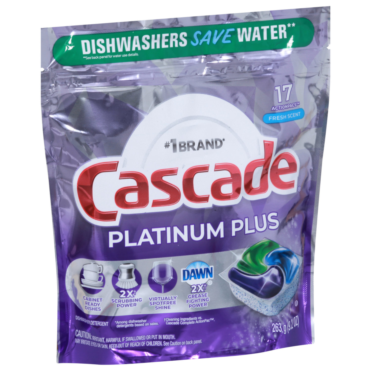 Cascade Platinum Plus Dishwasher Detergent Pods Fresh