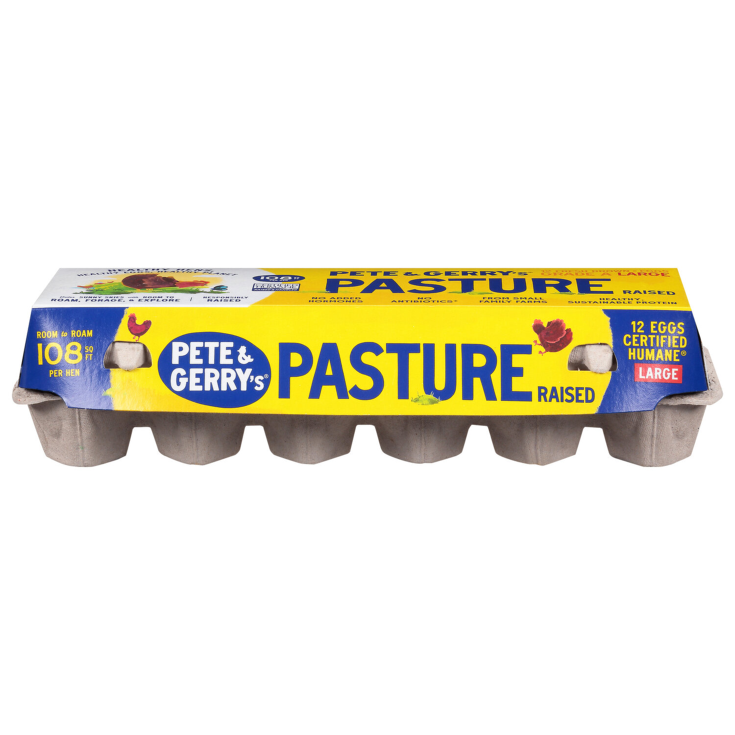 Pete And Gerry's Eggs, Pasture Raised, Brown, Large - FRESH by Brookshire's