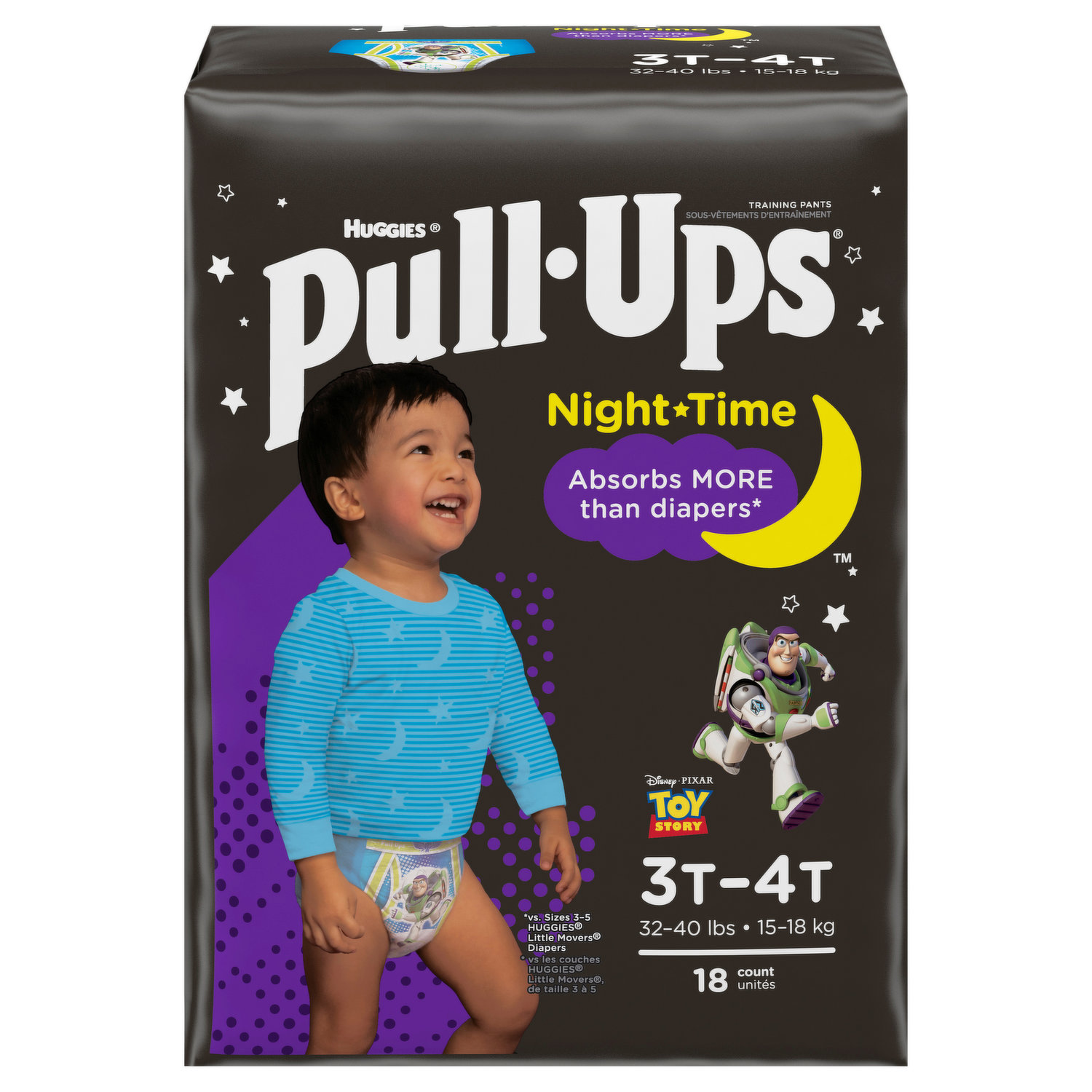 Huggies Pull-Ups Night Time Training Pants 3T-4T Boys - 32-40 lbs