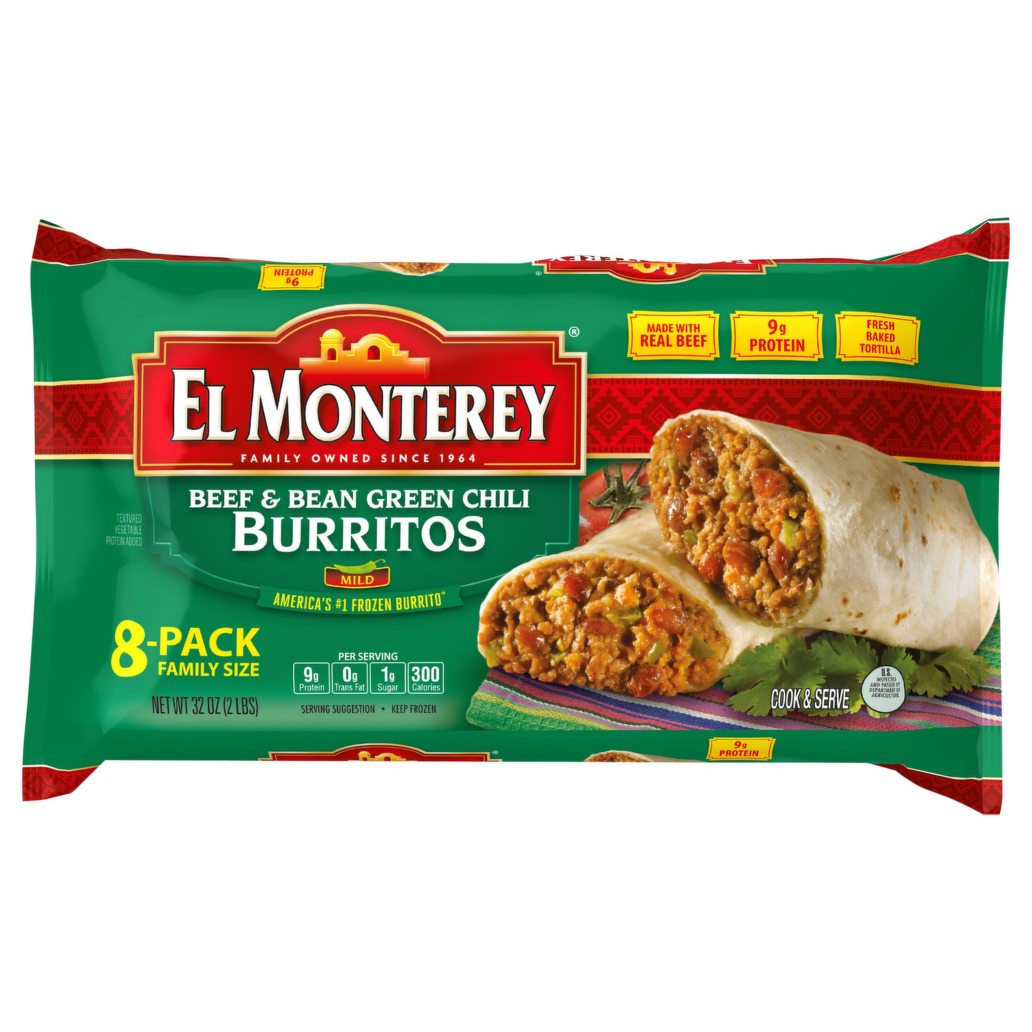 El Monterey Chimichanga, Shredded Steak, Cheese & Rice 1 Ea, Meat &  Seafood