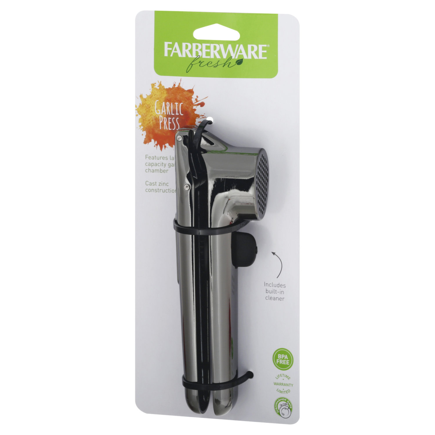 Choice 7 1/4 Chrome Garlic Press