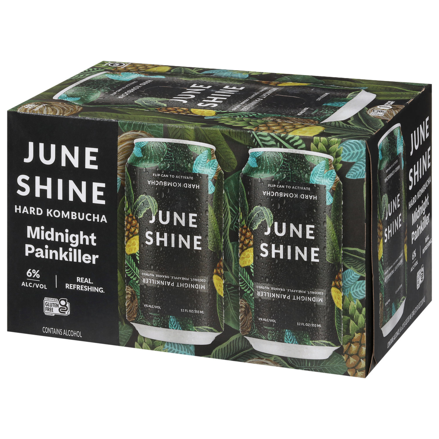 June Shine Hard Kombucha, Midnight Painkiller - FRESH by Brookshire's