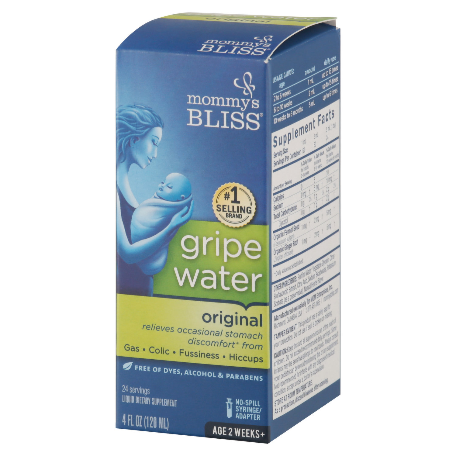 Mommy's Bliss Gripe Water, Original - 4 Fluid ounce